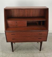 Stunning Rosewood Modernist Arne Vodder Secretary Writing Desk