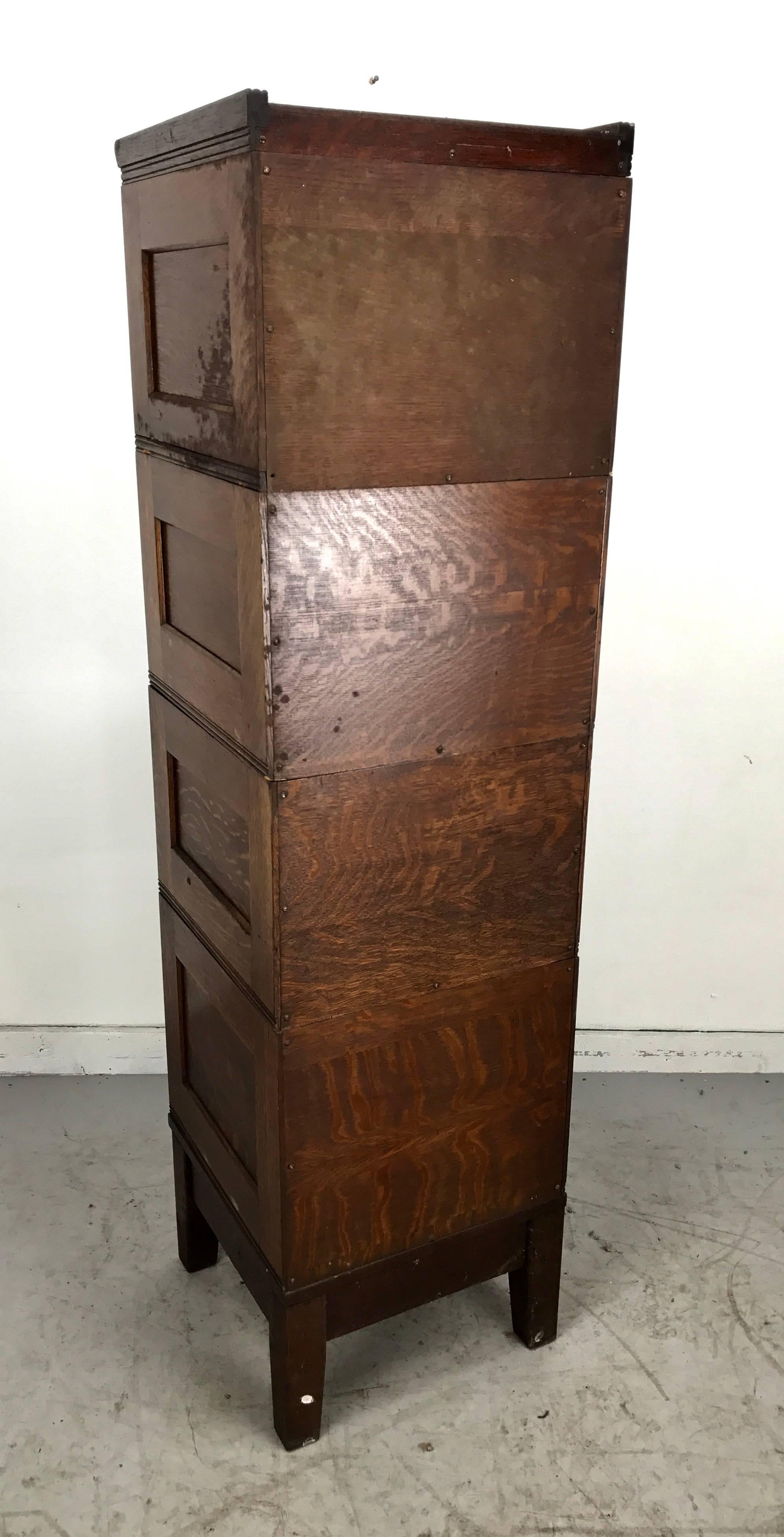 Early 20th Century Stunning Architectural Quartered Oak Stackable File, Yawman & Erbe