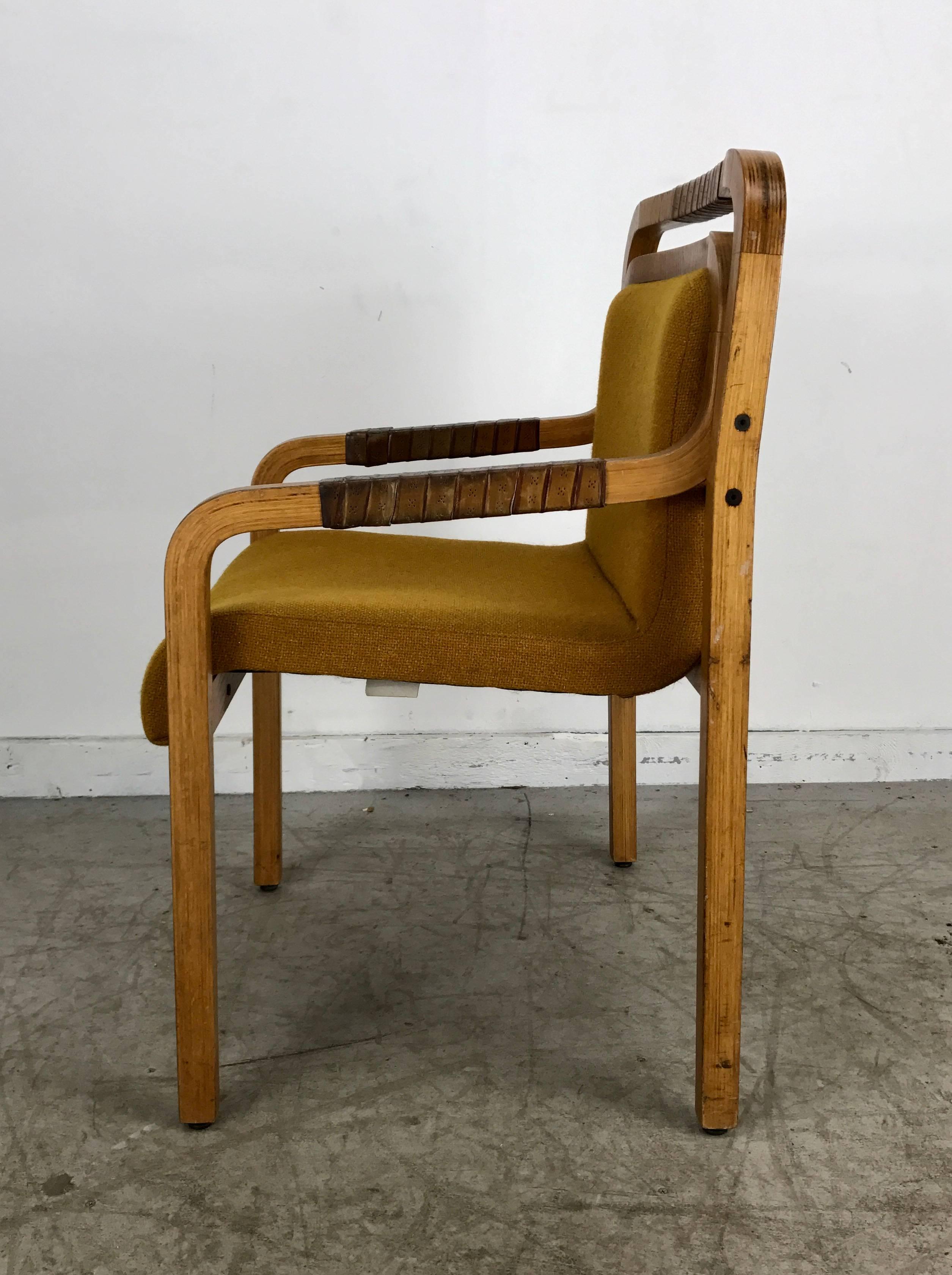 Mid-Century Modern Unusual Modernist Arm or Desk Chair Made by Gunlocke