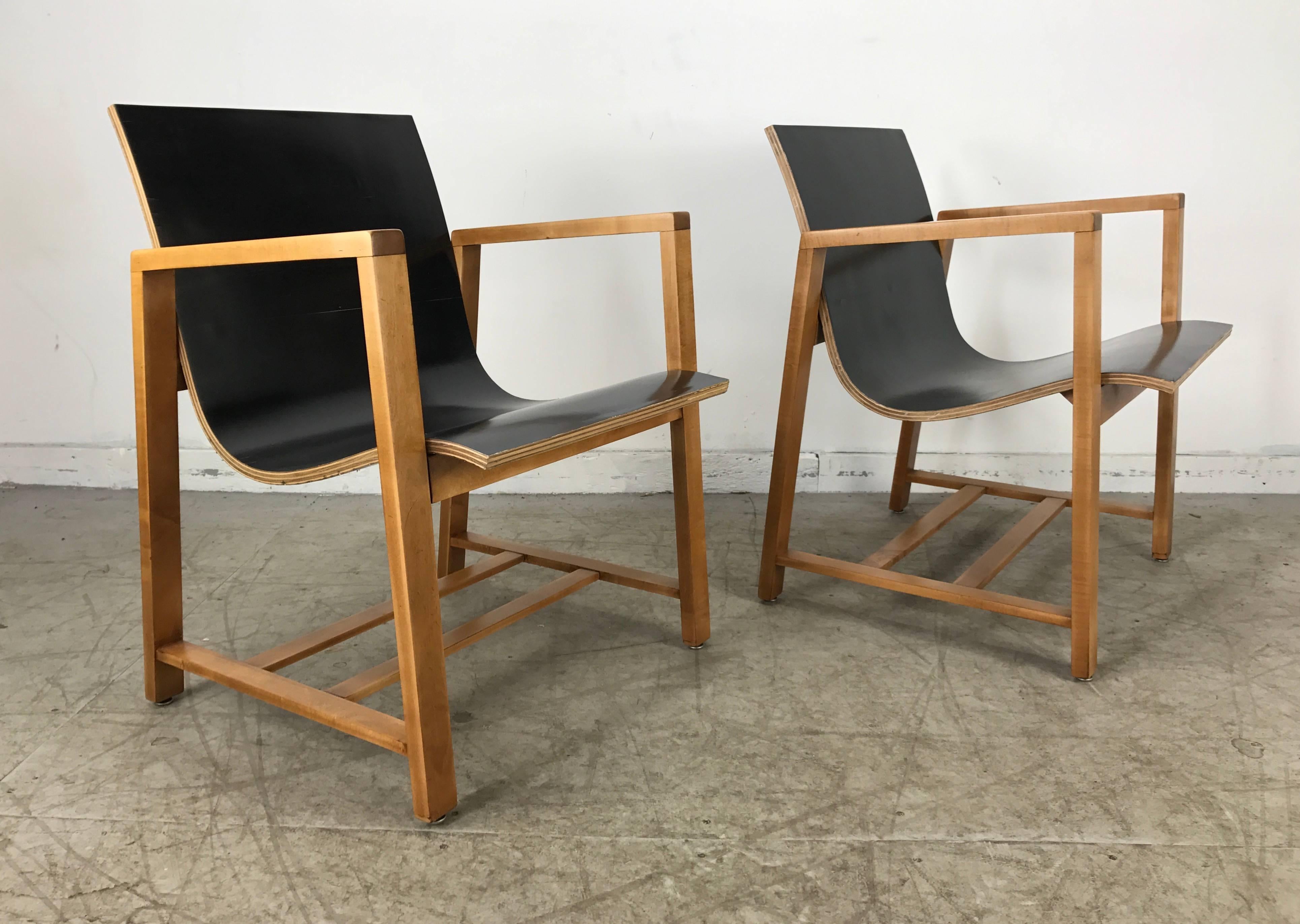 Seltenes Paar „Kleinhans“-Stühle, um 1939 Charles Eames/Eero Saarinen im Zustand „Gut“ im Angebot in Buffalo, NY