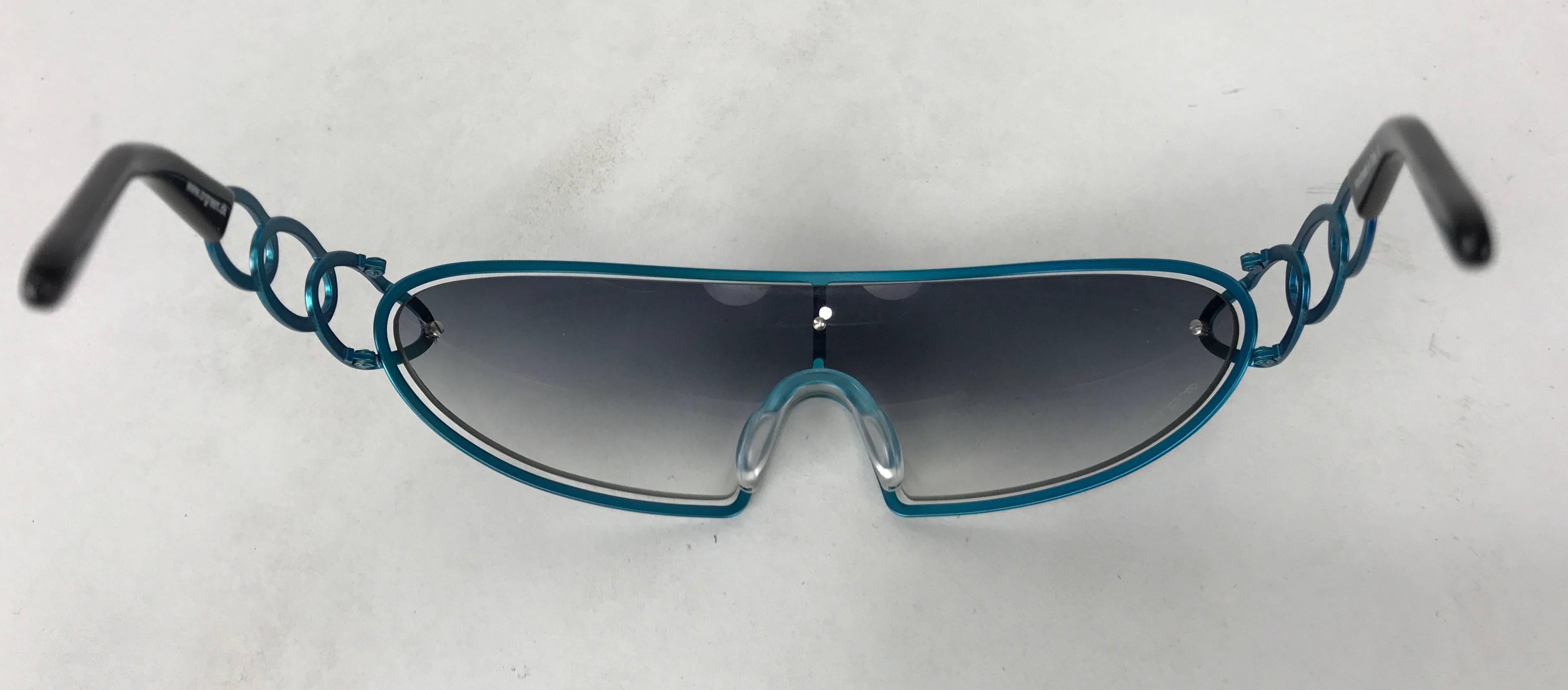 Italian Iconic Orgreen Titanium Frame Sunglasses, Vintage Eyewear Made in Italy For Sale