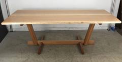 Modernist Live-Edge Figured Cherrywood Dining Table or Desk Griff Logan