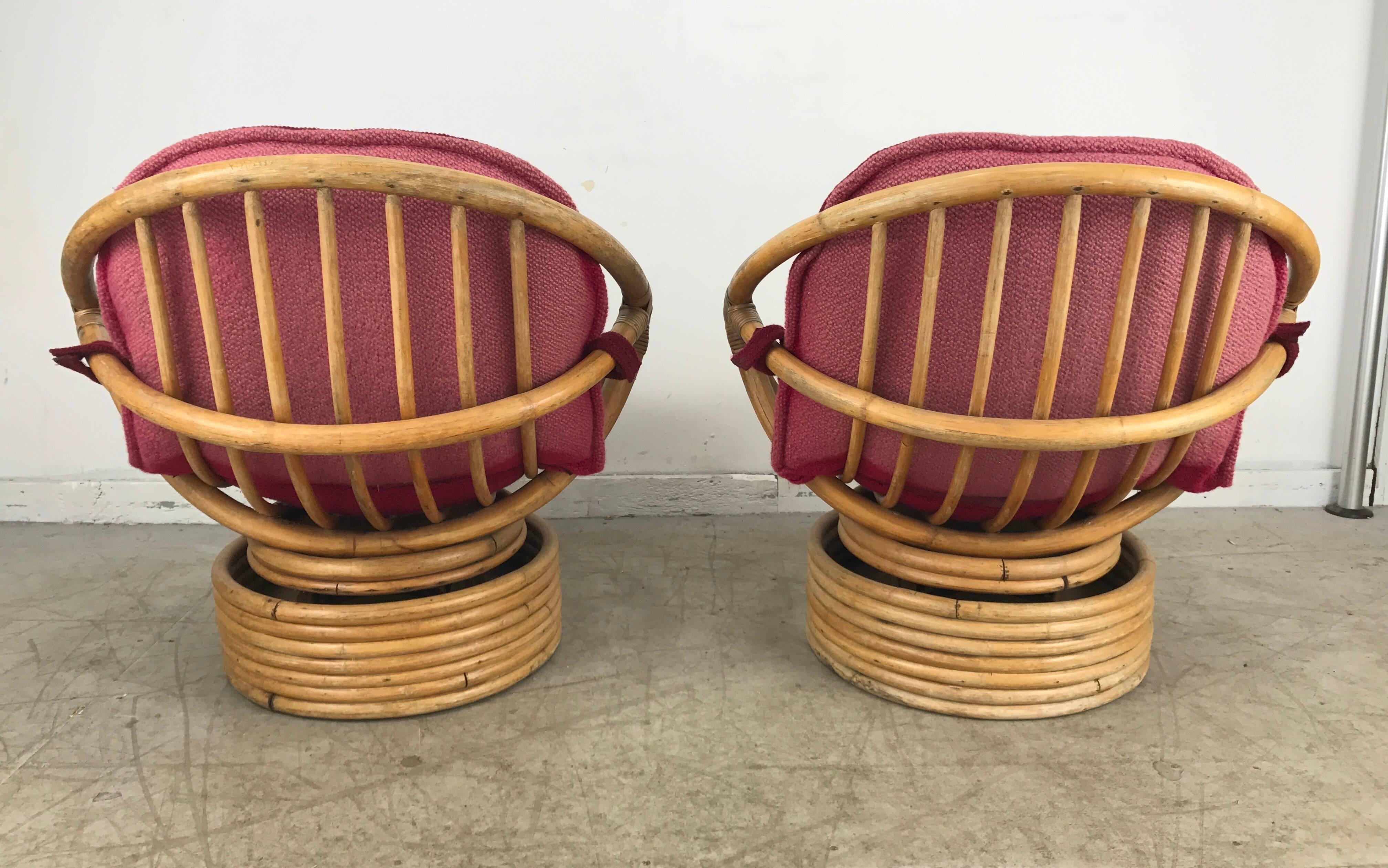 swivel bamboo chair