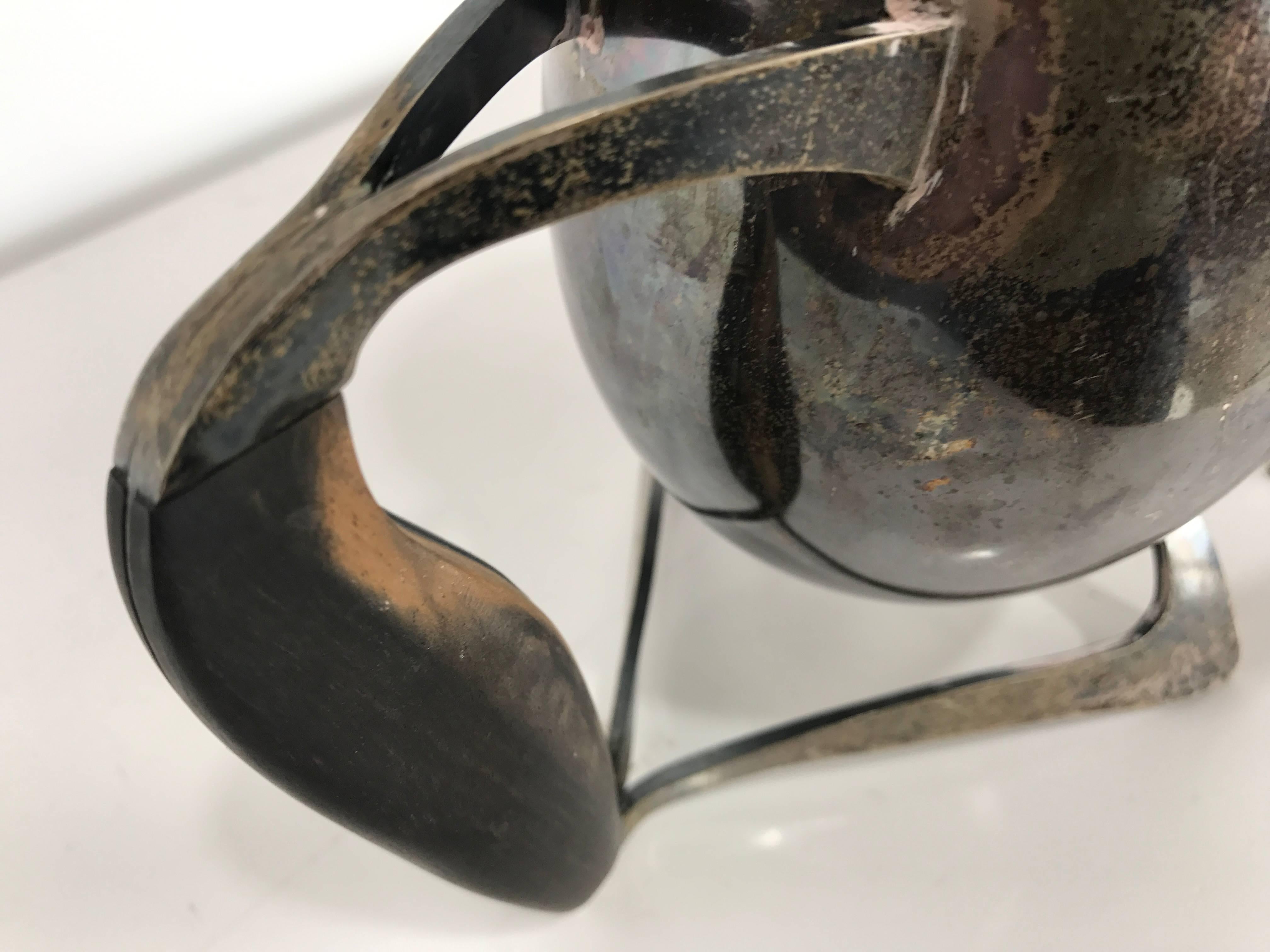 Set da caffè/tè sperimentale/prototipo in argento Paul A. Tarantino per Georg Jensen In condizioni buone in vendita a Buffalo, NY