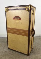 1920s Steamer Wardrobe Travel Trunk Made by Mendel Tourist