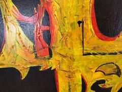 Large Modern Abstract Oil on Canvas "Sound Wave" by Carlo of Hollywood