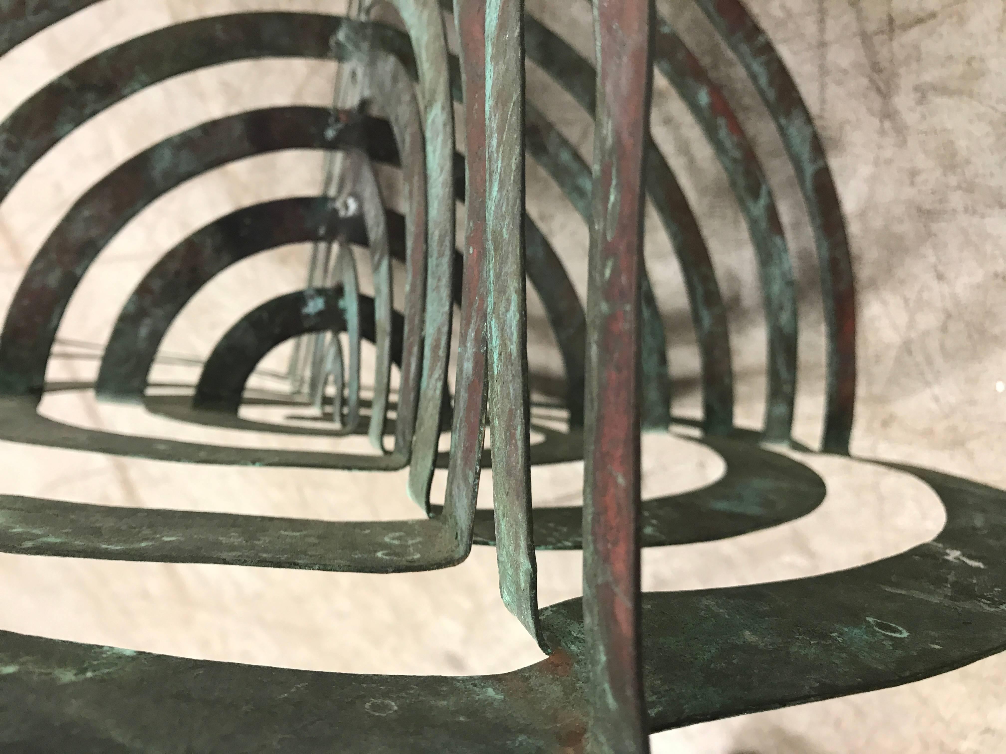 Unknown Modernist Copper Sculpture, Indoor or Outdoor For Sale