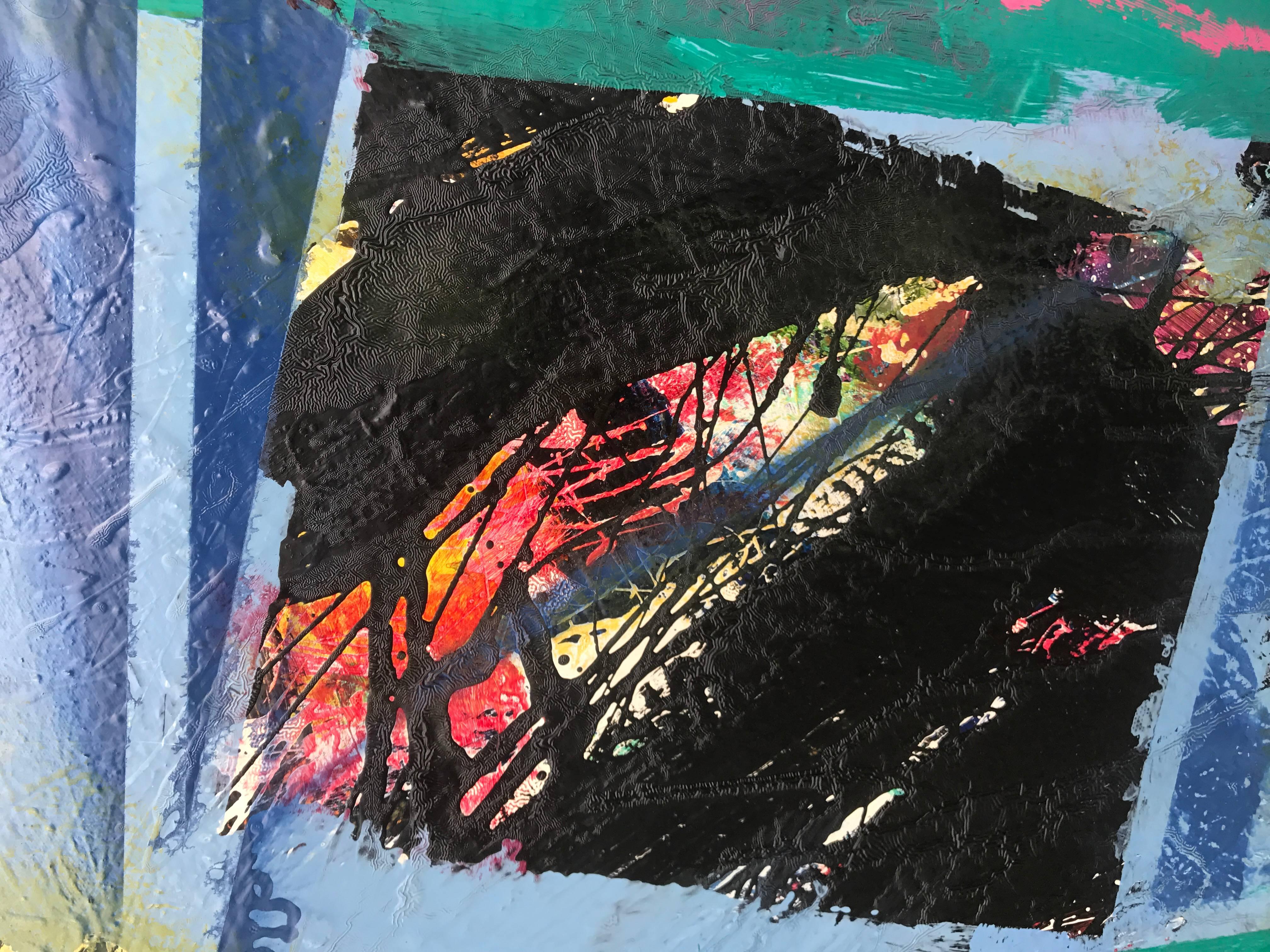 American Large Modernist Abstract Oil Painting by W N Y Artist Paul Findlay