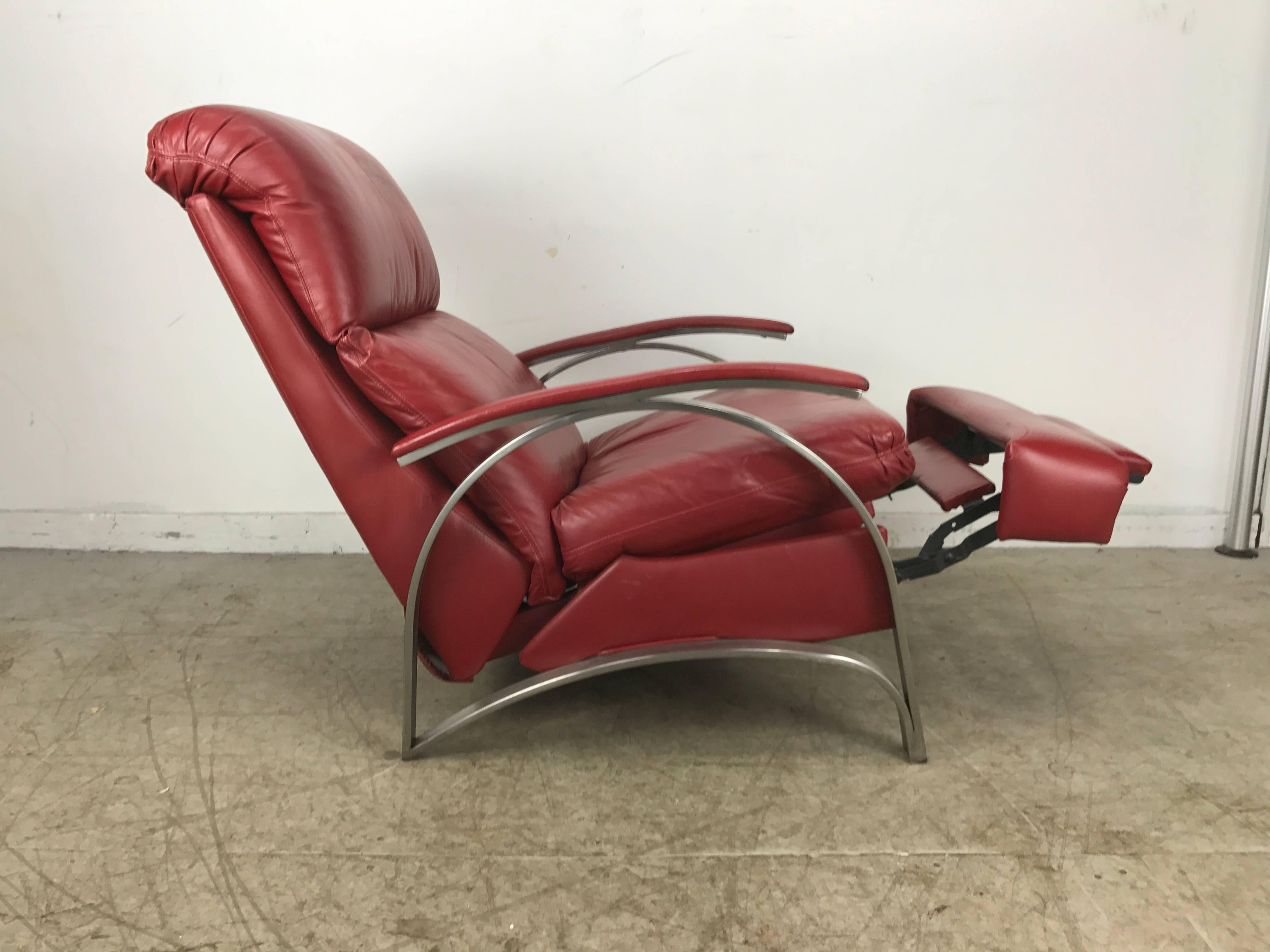 red leather recliner