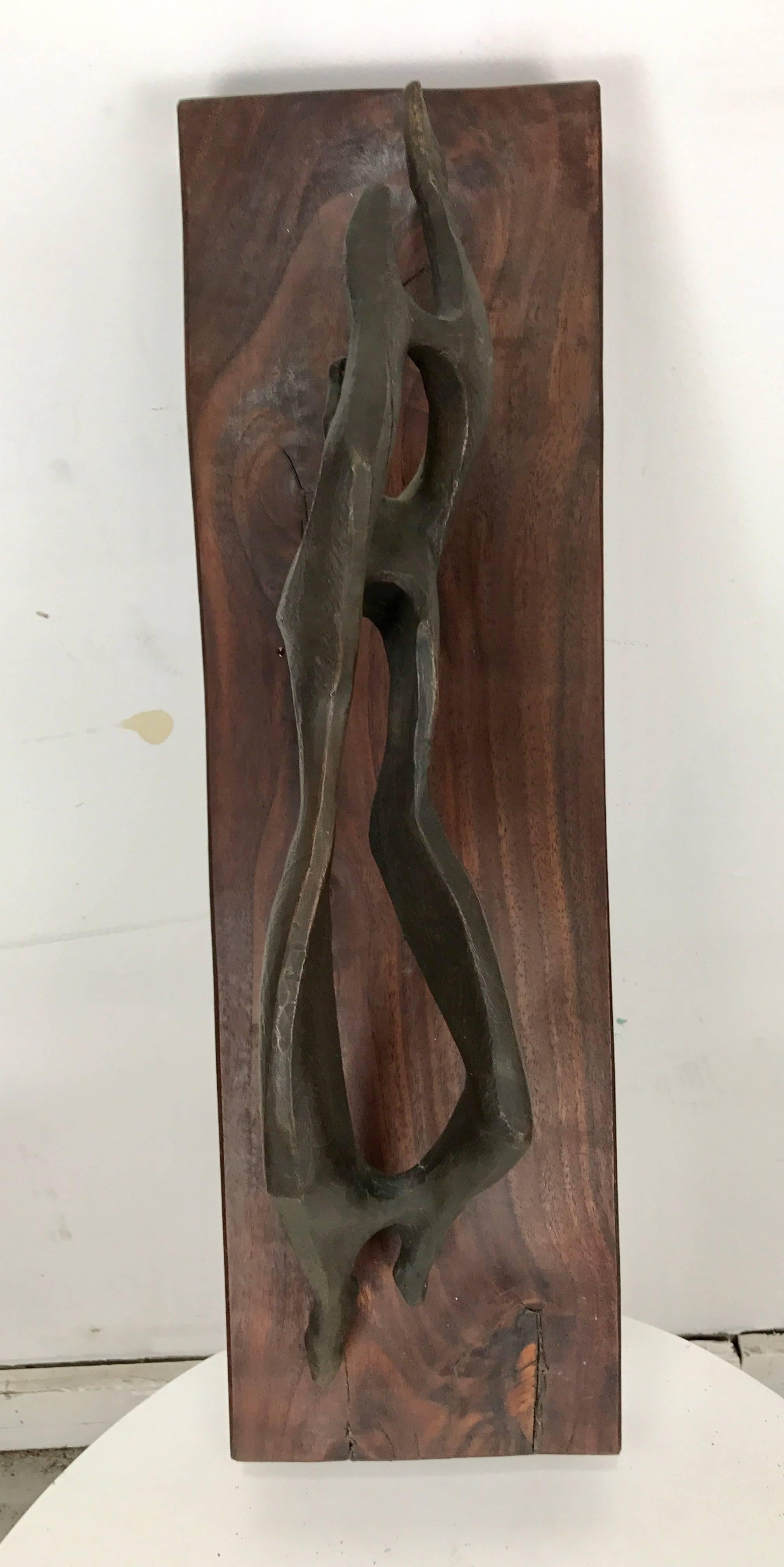 20th Century Modernist Bronze-Mounted Abstract Reclining Nude