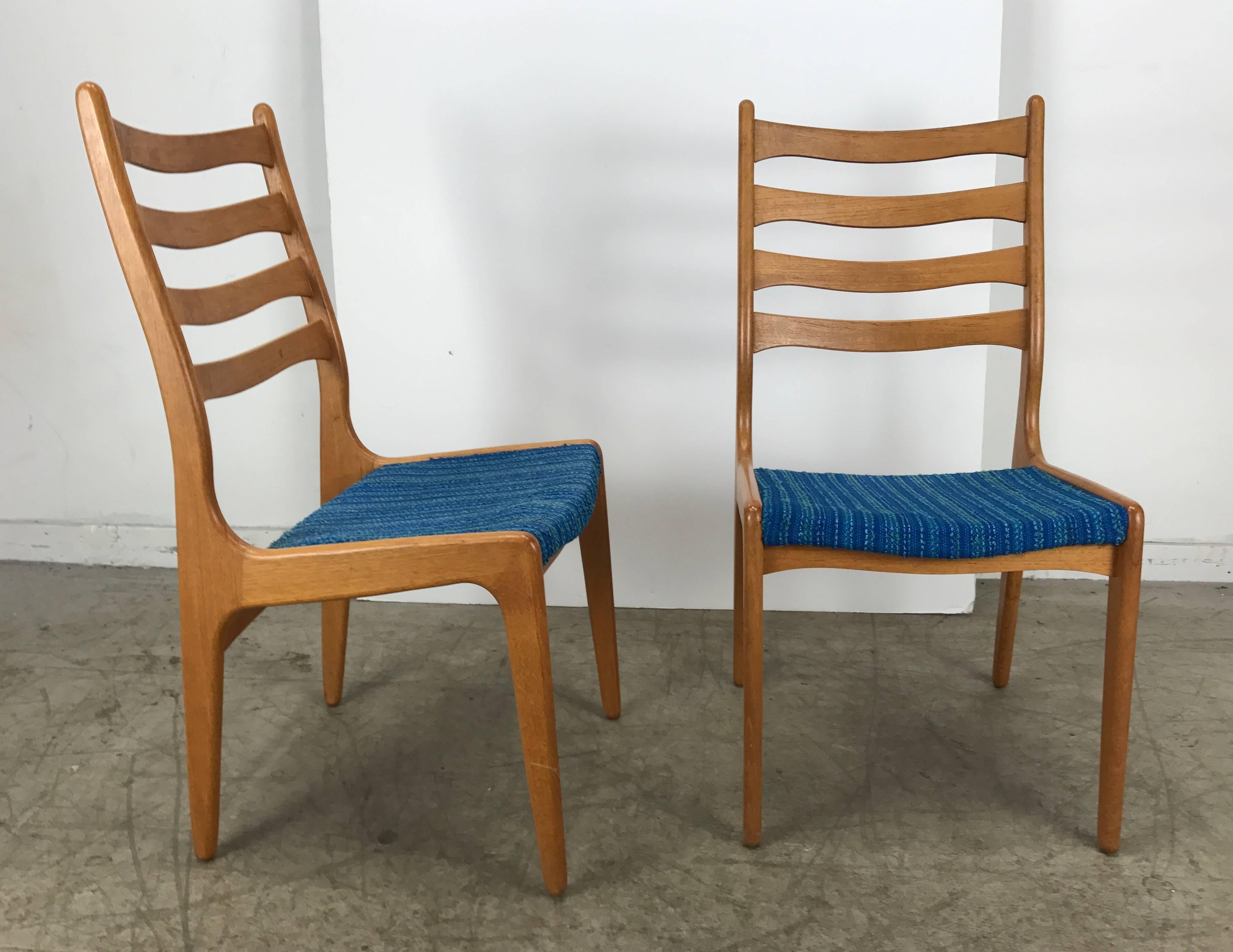Set of Eight Sculptural Dining Chairs by Poul Volther, Frem Rojle, Denmark In Good Condition In Buffalo, NY
