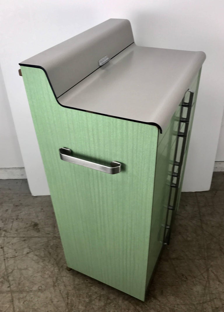 Art Deco Multi Drawer Dental Industrial Metal Manufactured by