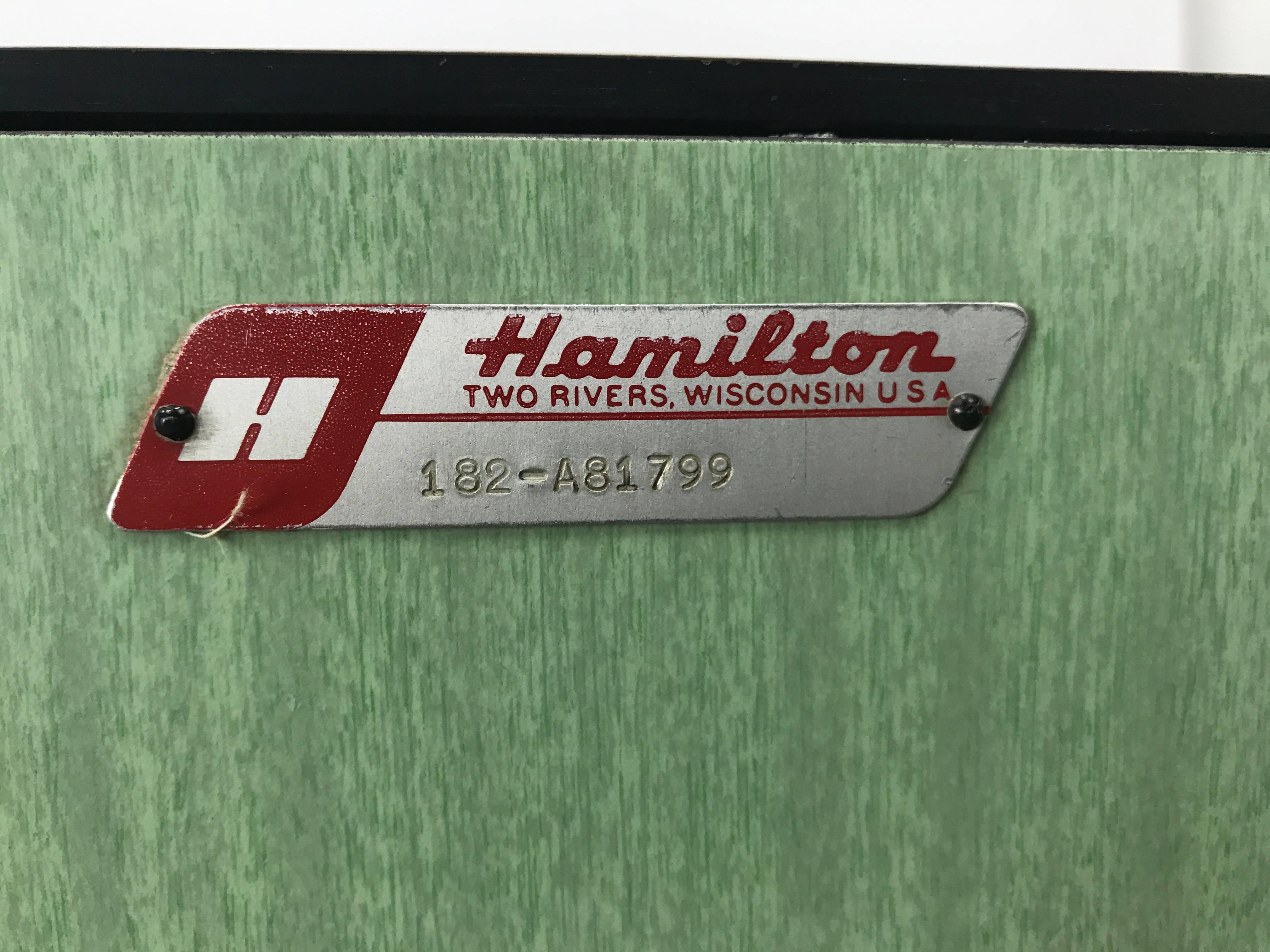 Mid-20th Century Art Deco Multi Drawer Dental Cabinet Industrial Metal Manufactured by Hamilton