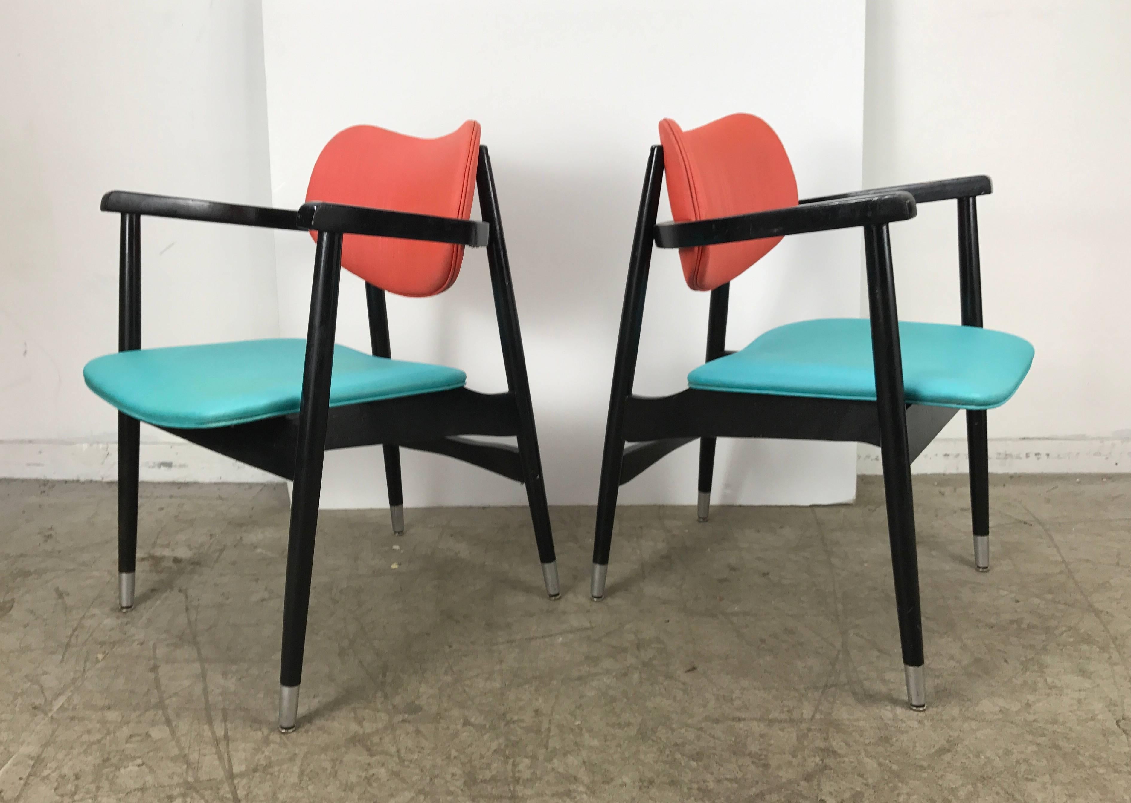 Lacquered Pair of Armchairs by Shelby Williams