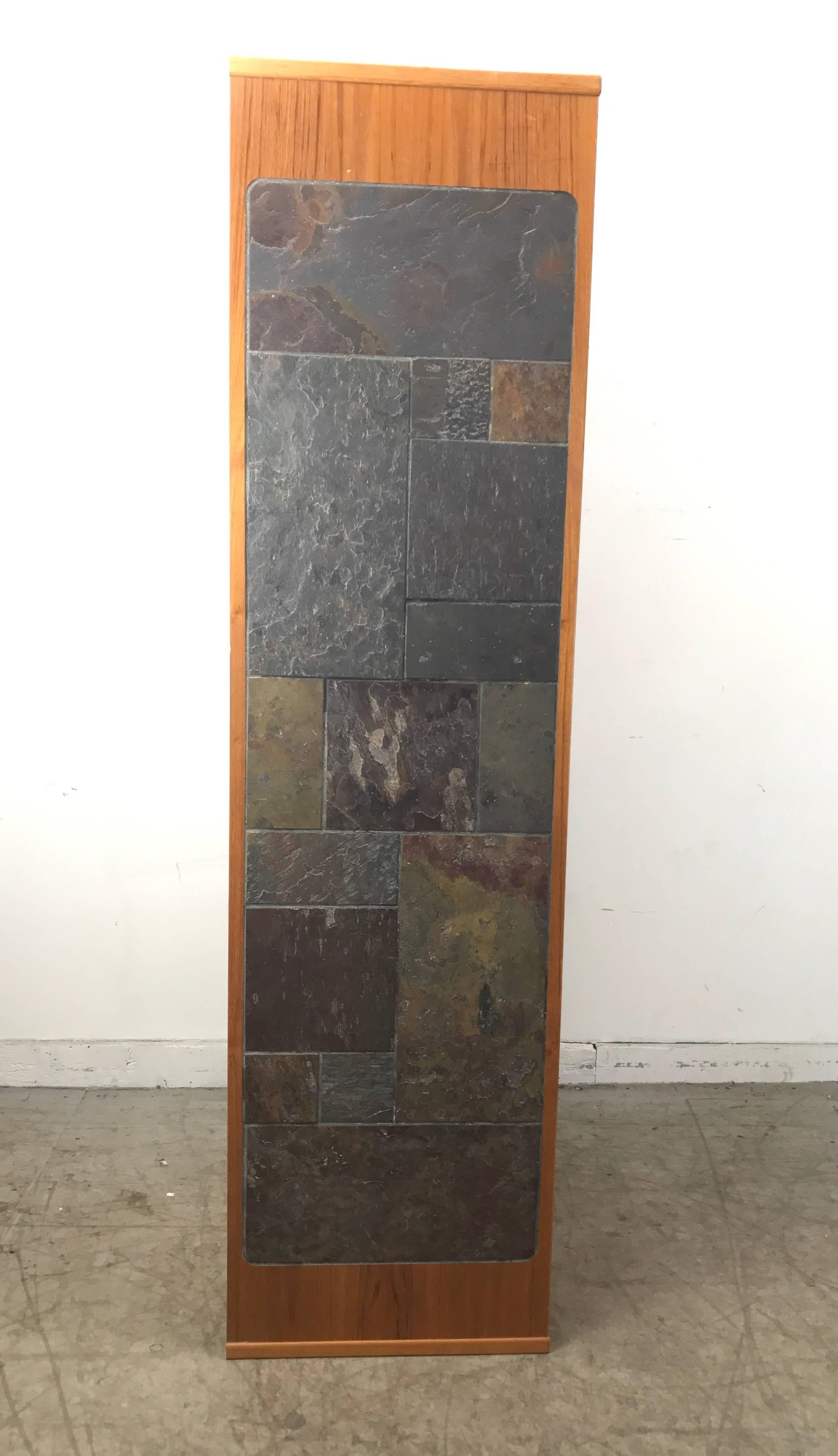 Danish Modern Teak and Slate Tile Top Credenza or Sideboard by Gangso Moblier 2