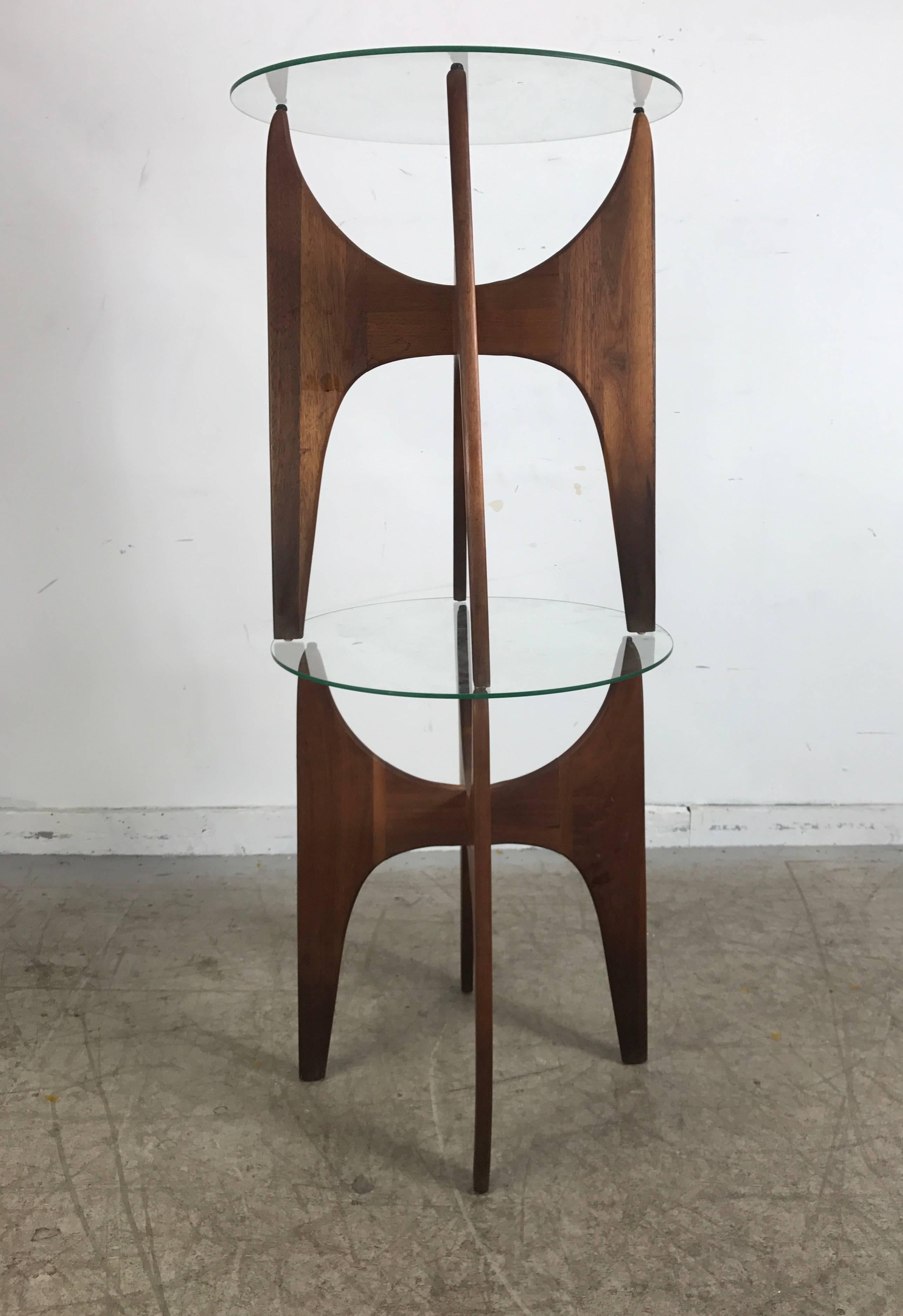 Mid-Century Modern Elusive Pair of Tall Jax End or Lamp Tables Designed by Adrian Pearsall