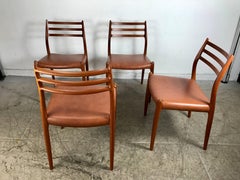 Niels O. Møller Model 62/78 Dining Chairs by J.L Møller, Denmark, 1960s