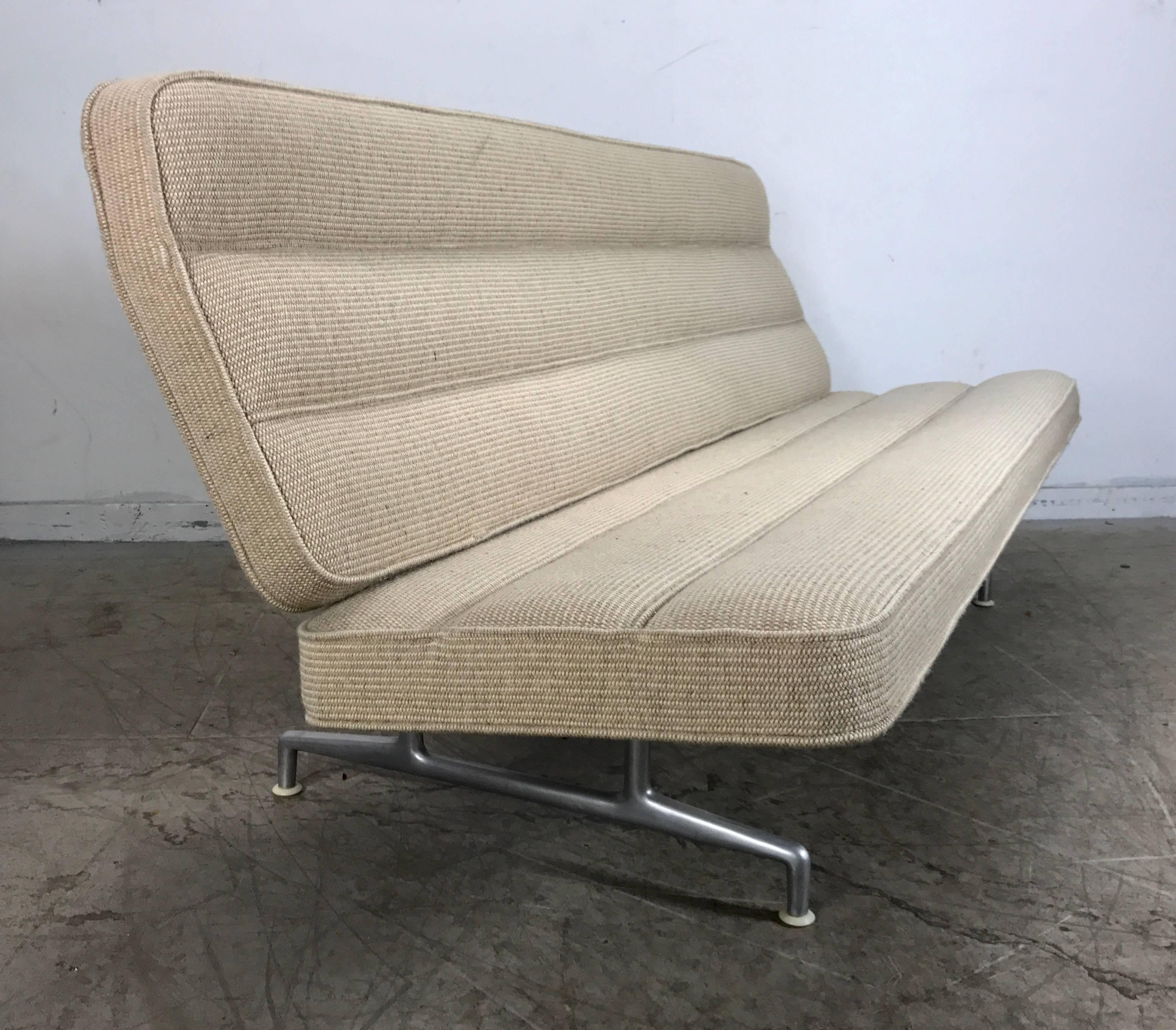 20th Century Rare 3473 Channel Seat and Back Sofa by Charles Eames