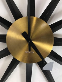 Rare Oversized Modern Spike Clock by George Nelson, Howard Miller