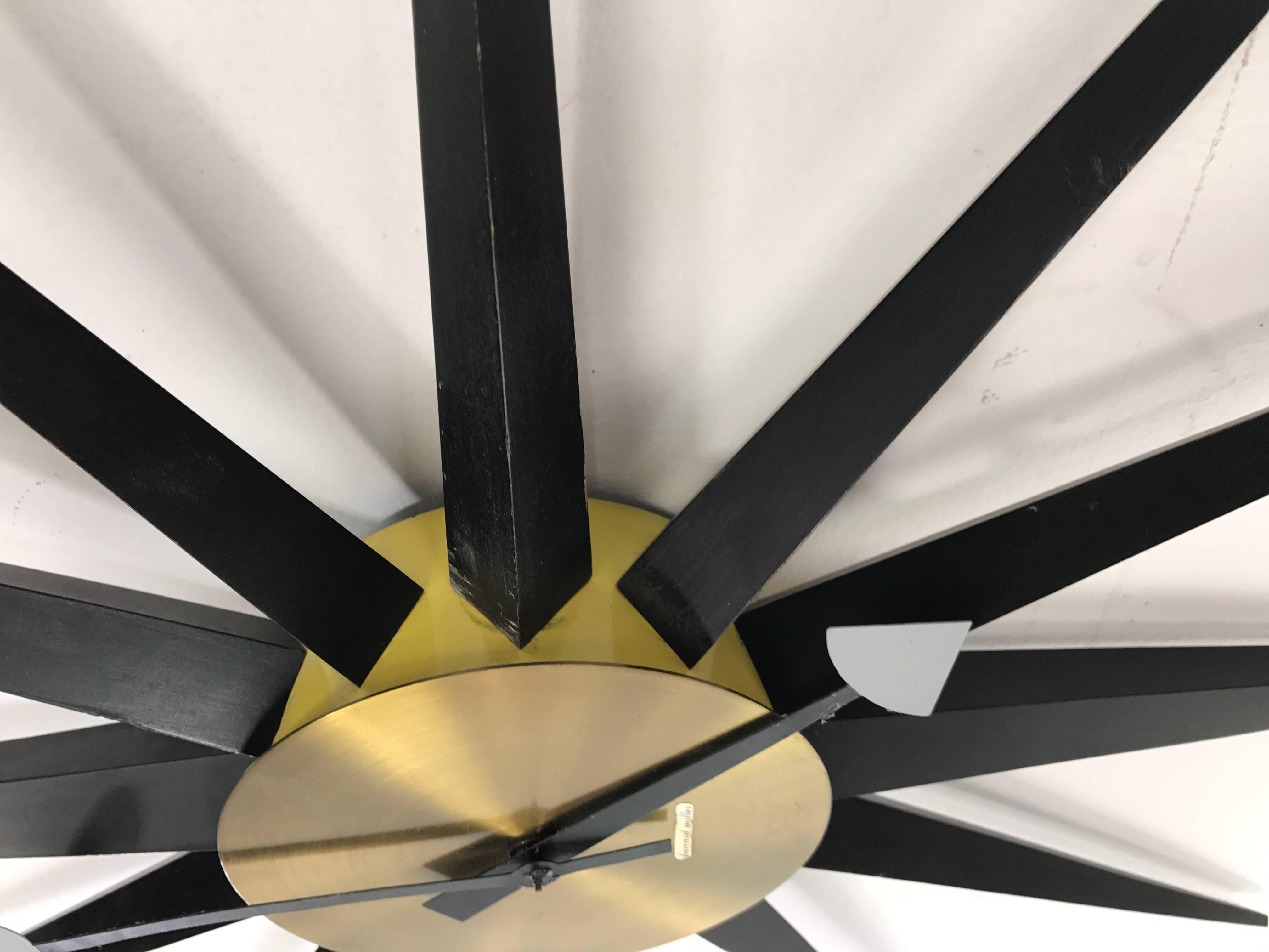 Mid-Century Modern Rare Oversized Modern Spike Clock by George Nelson, Howard Miller