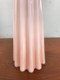 Large Unusual Empoli Fluted Cased Glass Floor Decanter with Stopper