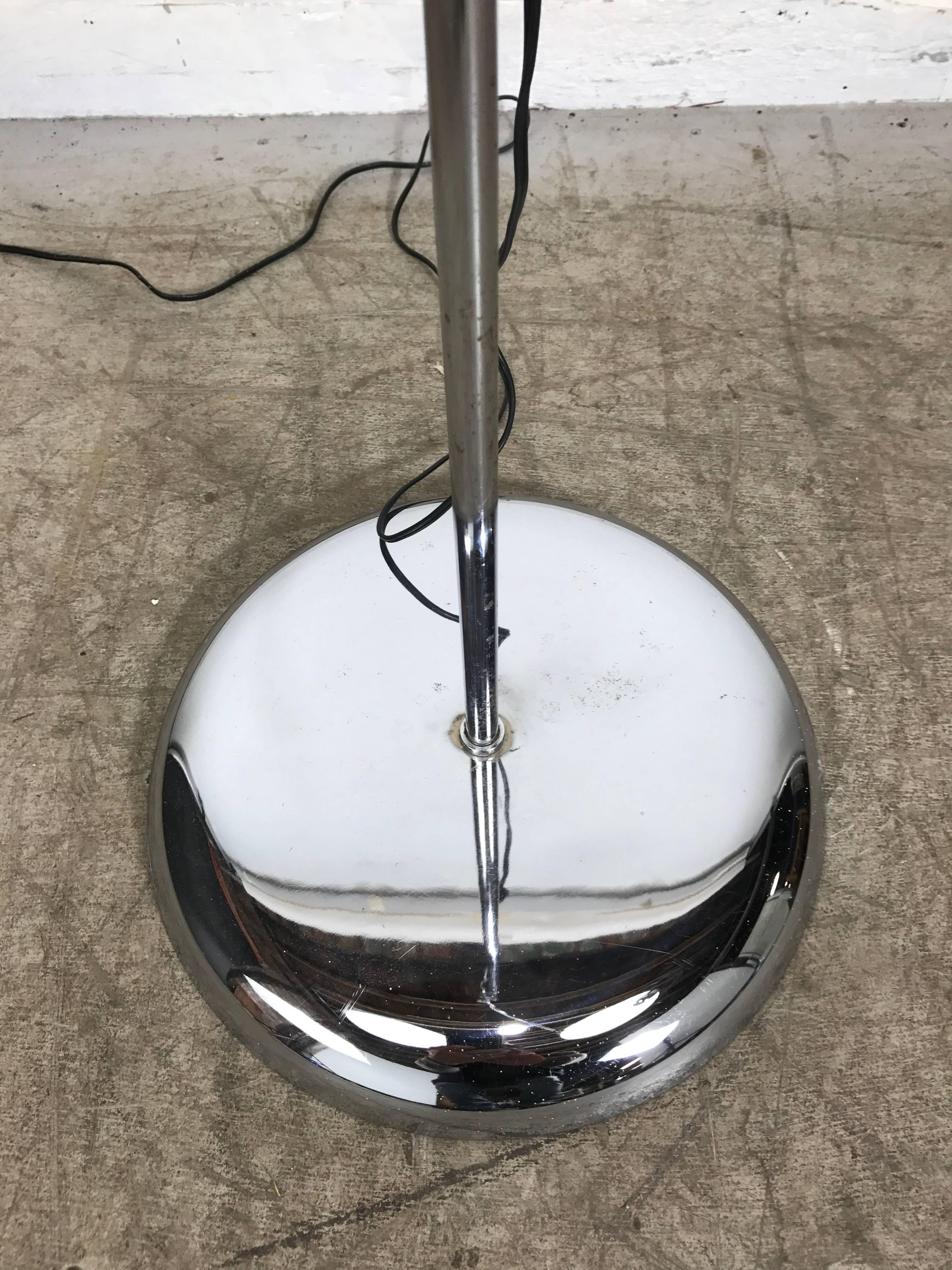Chrome Orbiter Floor Lamp by Robert Sonneman
