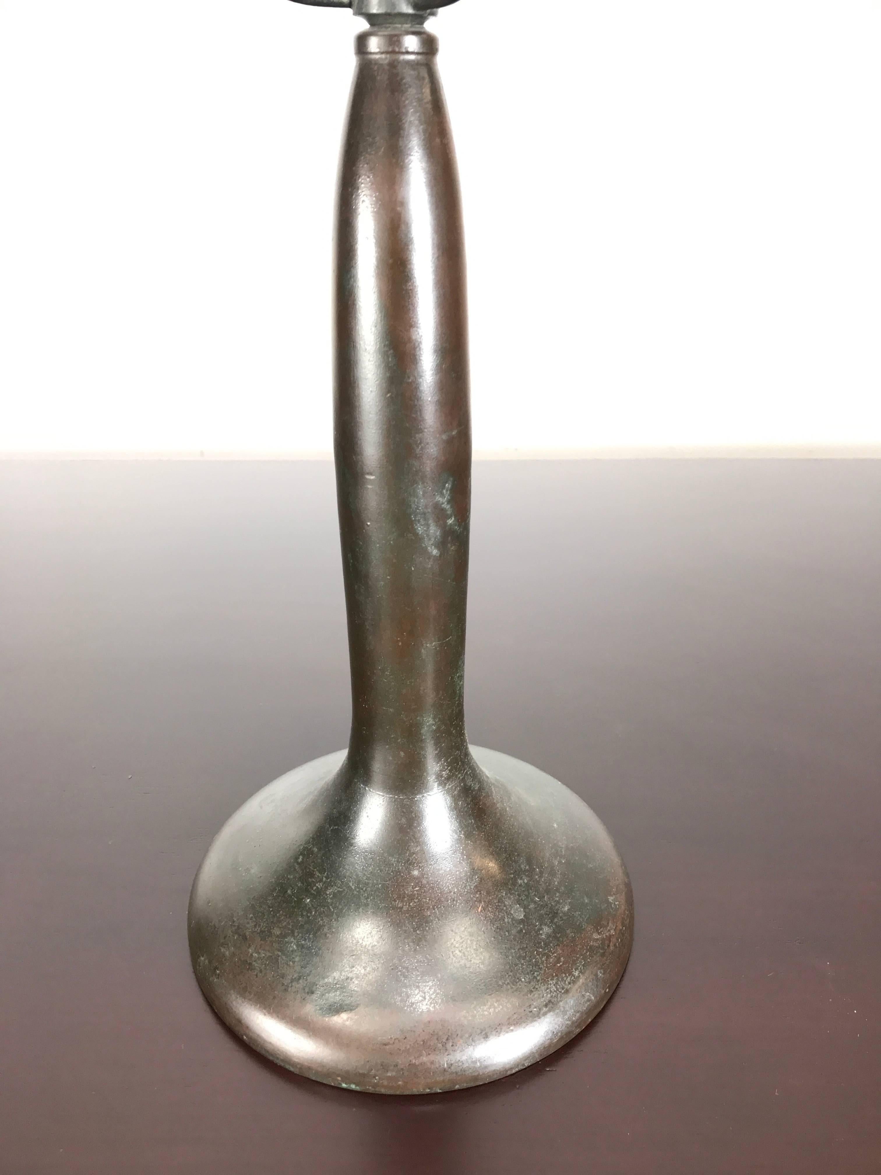 American Early Arts and Crafts Bronze Lamp Base by Handel For Sale