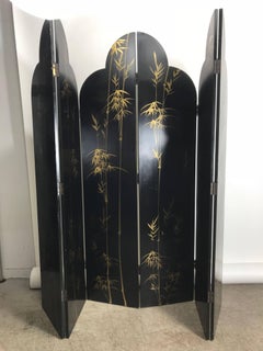 Outstanding Six Panel Double-Sided Asian Screen or Room Divider, Silver Leaf