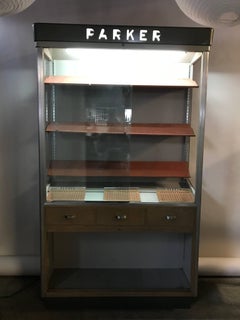 Elusive Parker Pen Display Case, Art Deco Font