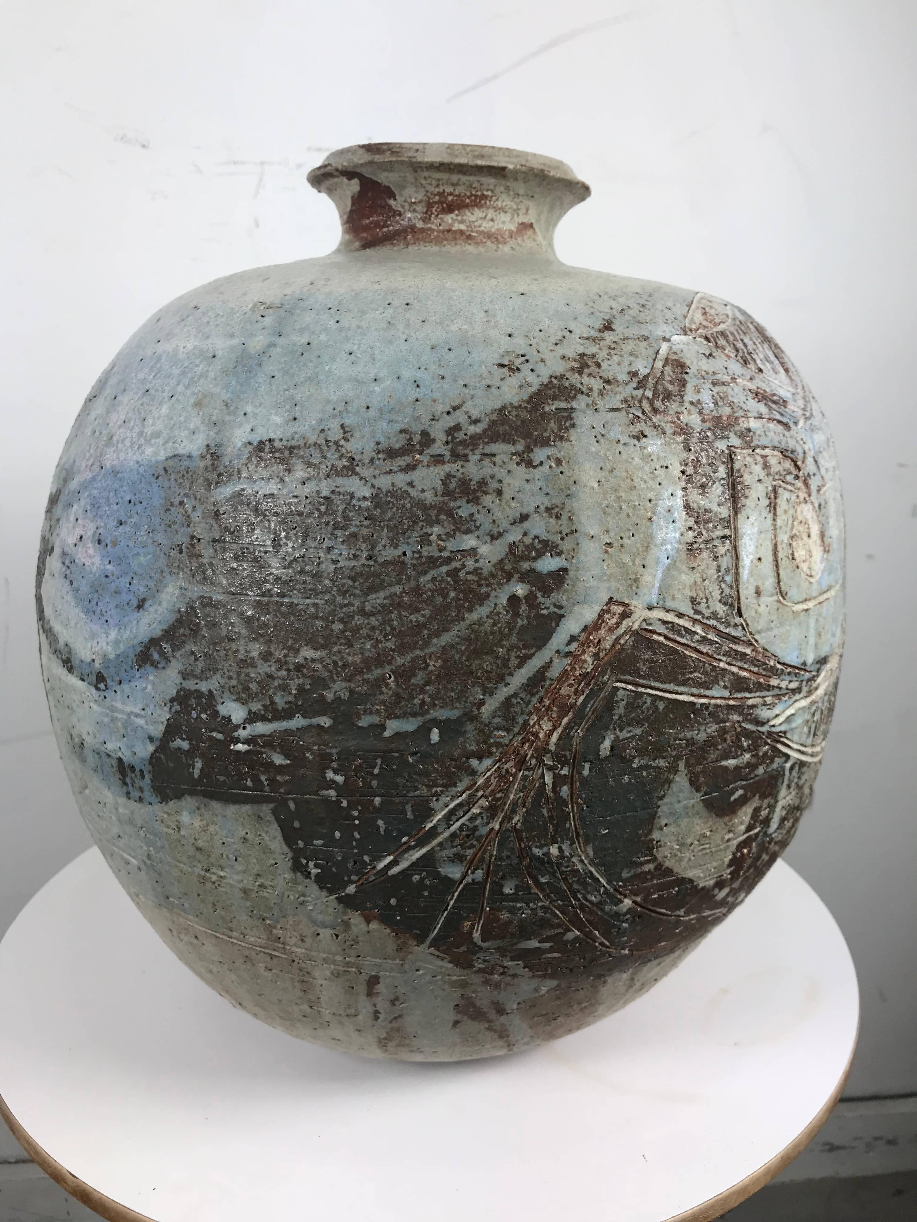 American Monumental Ceramic Vase or Vessel by Frans Wildenhain