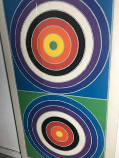 Grande sérigraphie pop moderniste "DOUBLE BULLSEYE" de John McCracken