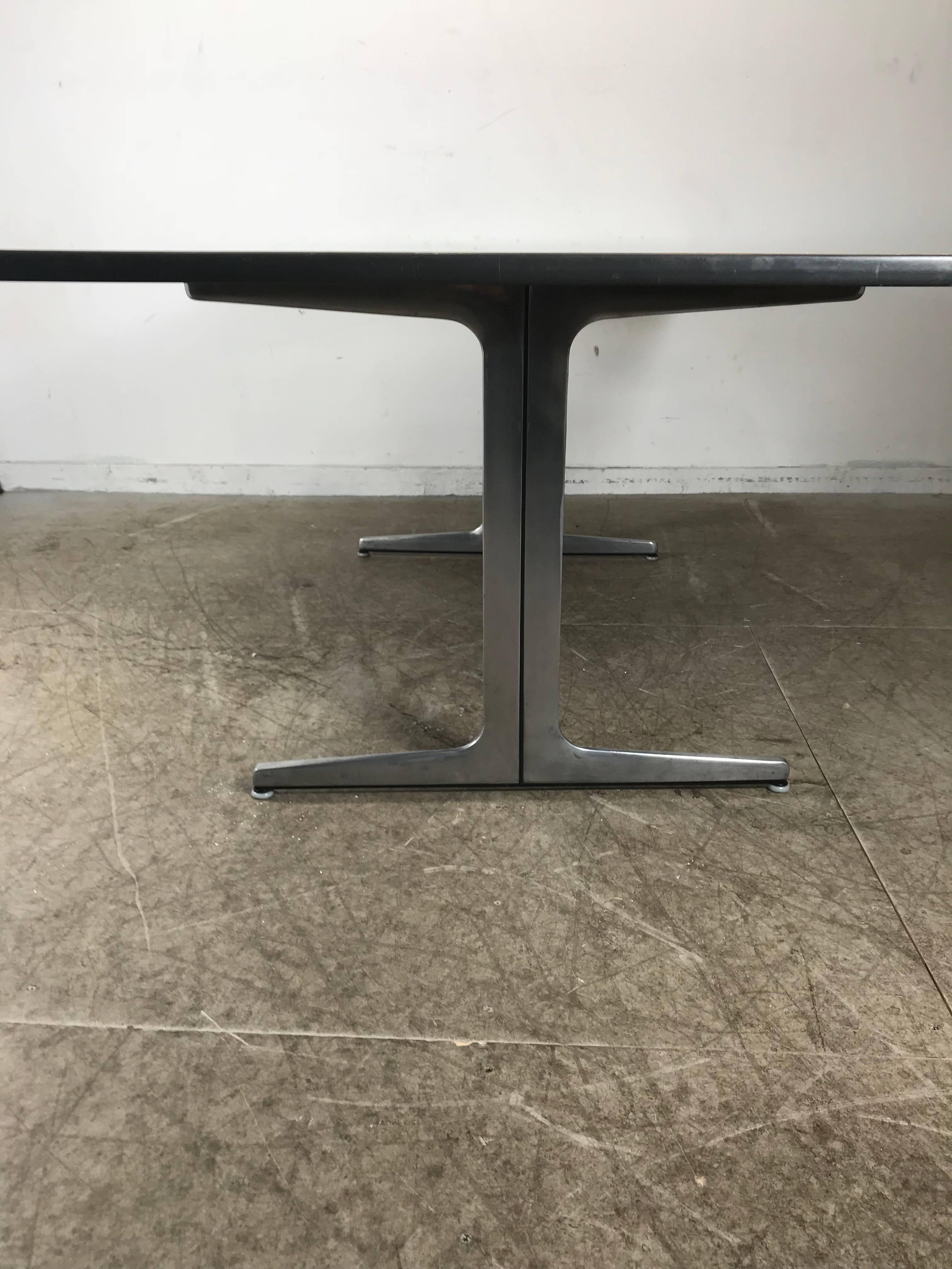 Aluminum Elusive Modernist Action Office Desk or Table by George Nelson for Herman Miller For Sale