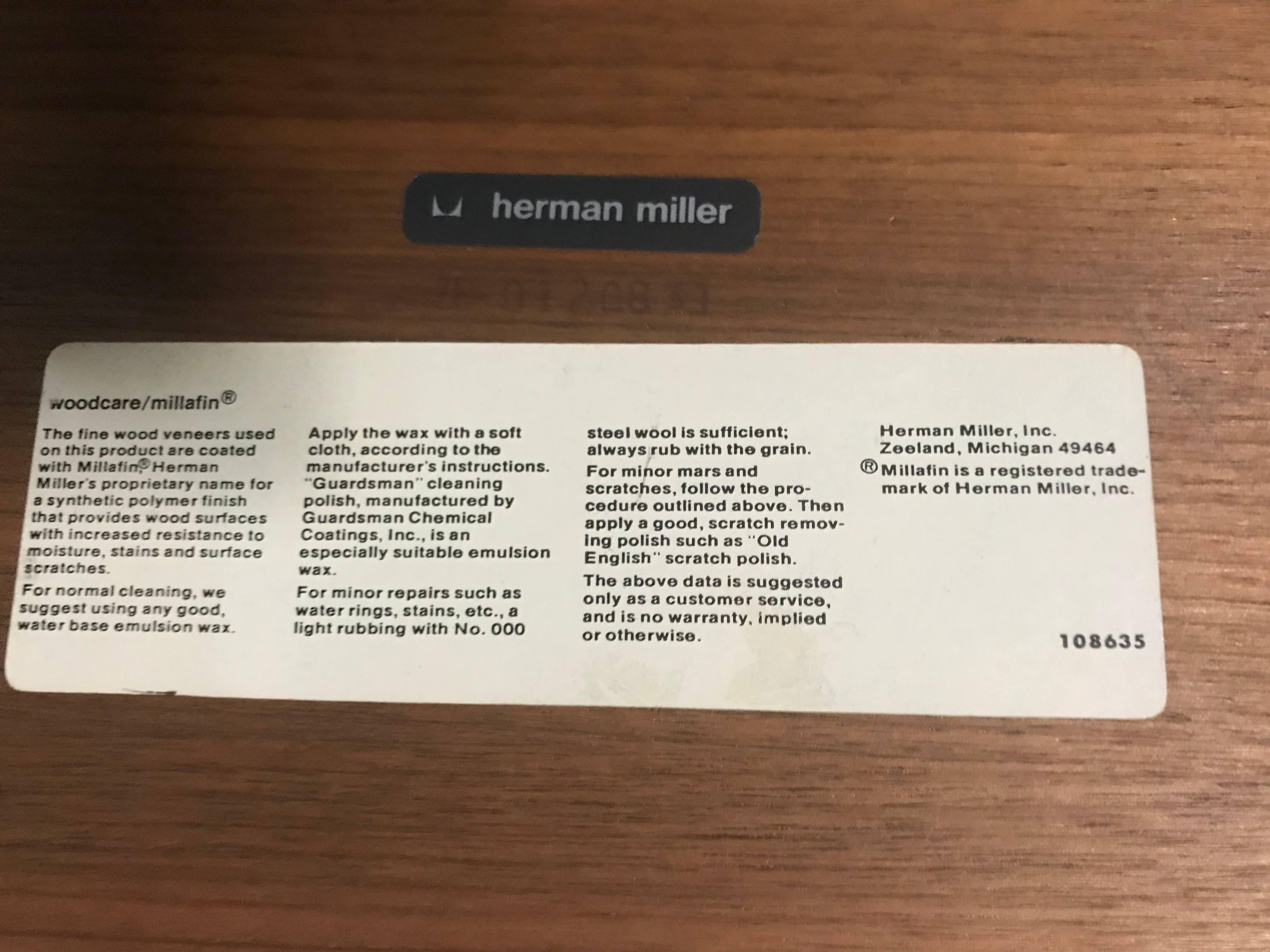 Elusive Modernistische Action Büro-Schreibtisch oder Tisch von George Nelson für Herman Miller im Angebot 3