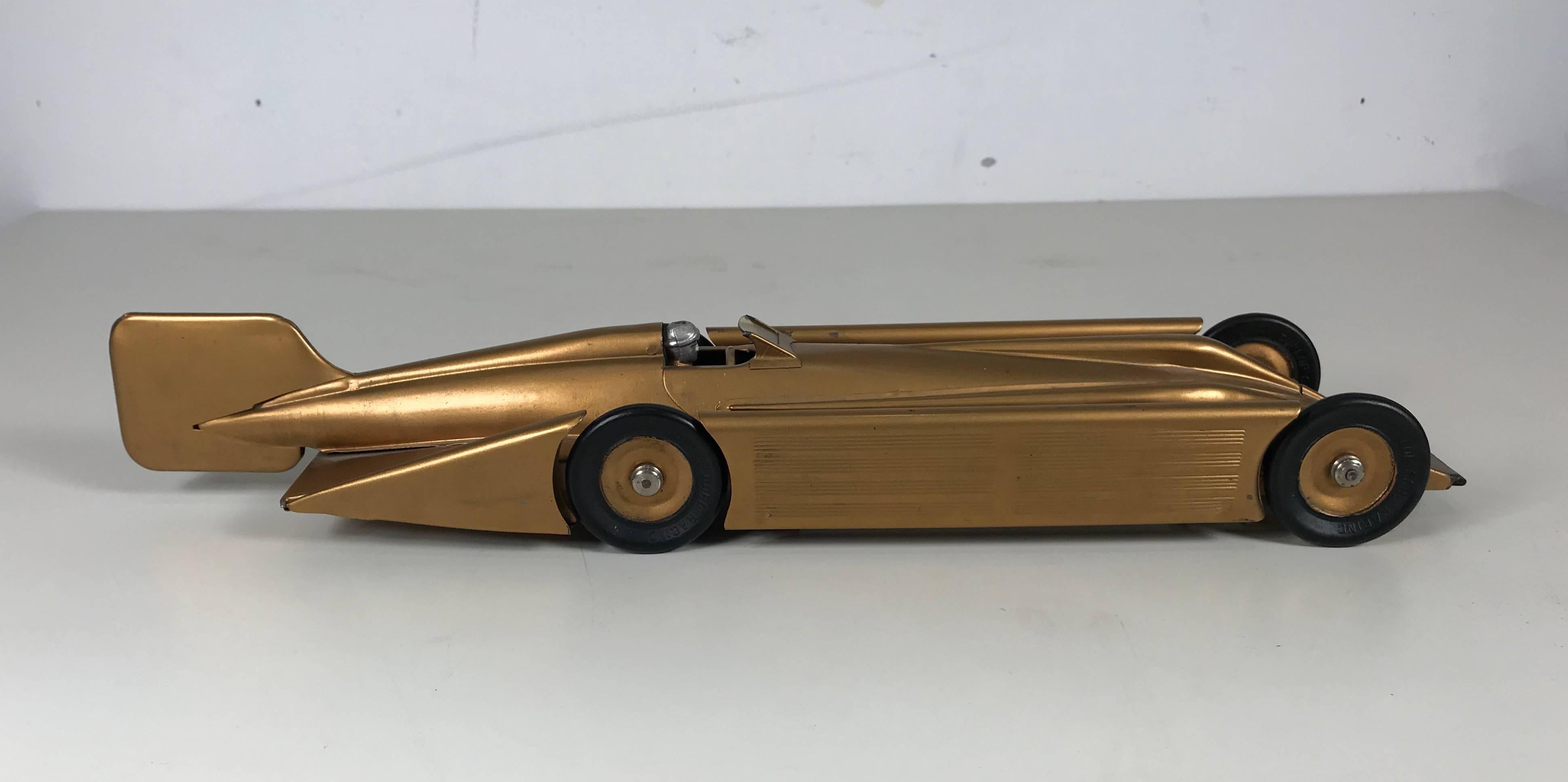 1934 Kingsbury Golden Arrow Art Deco Futurist Steel Race Car In Good Condition In Buffalo, NY