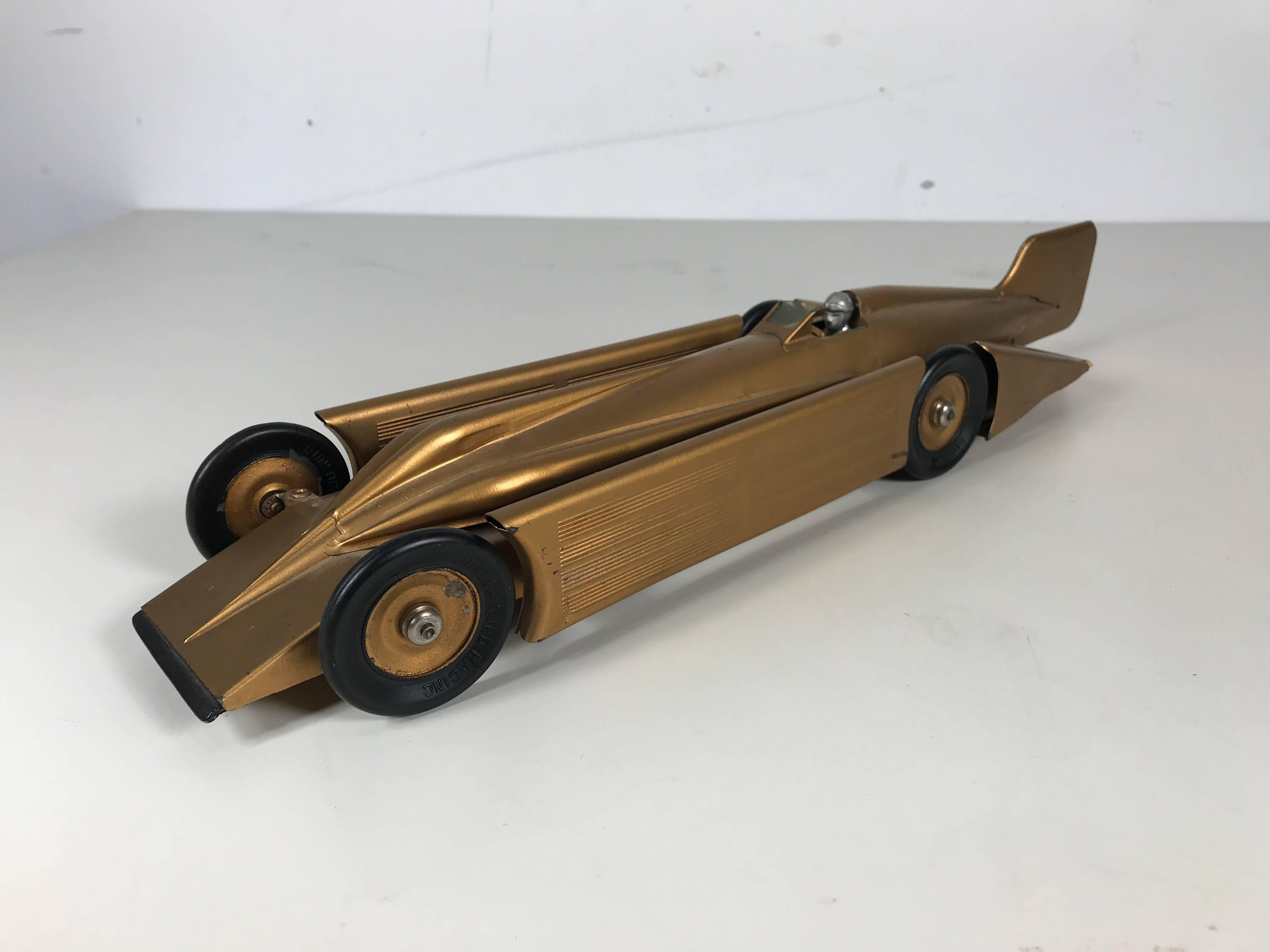American 1934 Kingsbury Golden Arrow Art Deco Futurist Steel Race Car