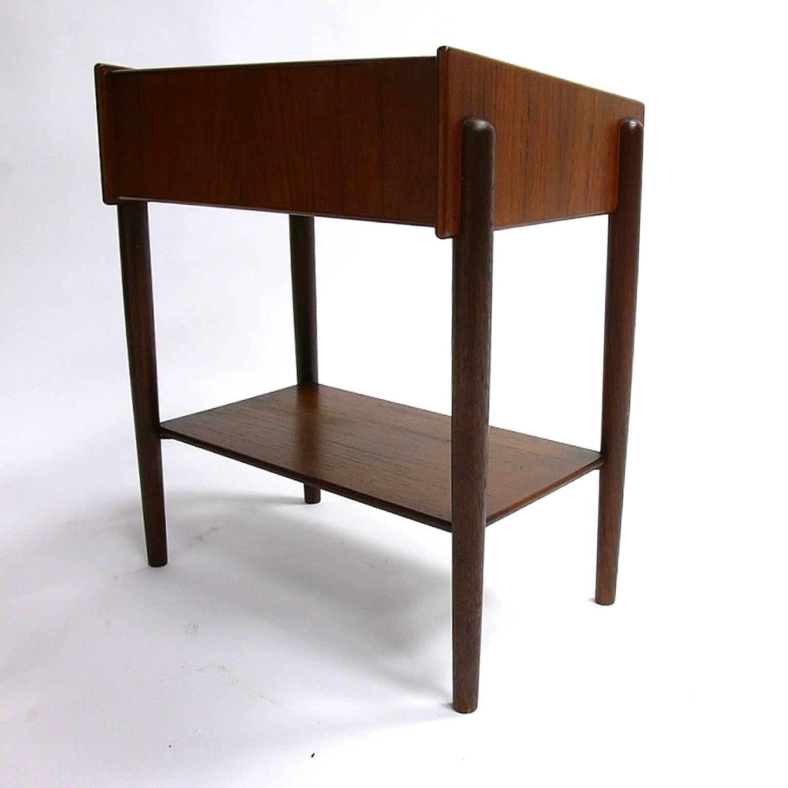 Mid-20th Century Pair of Borge Mogensen Teak Nightstands or Bedside Tables with Single Drawer