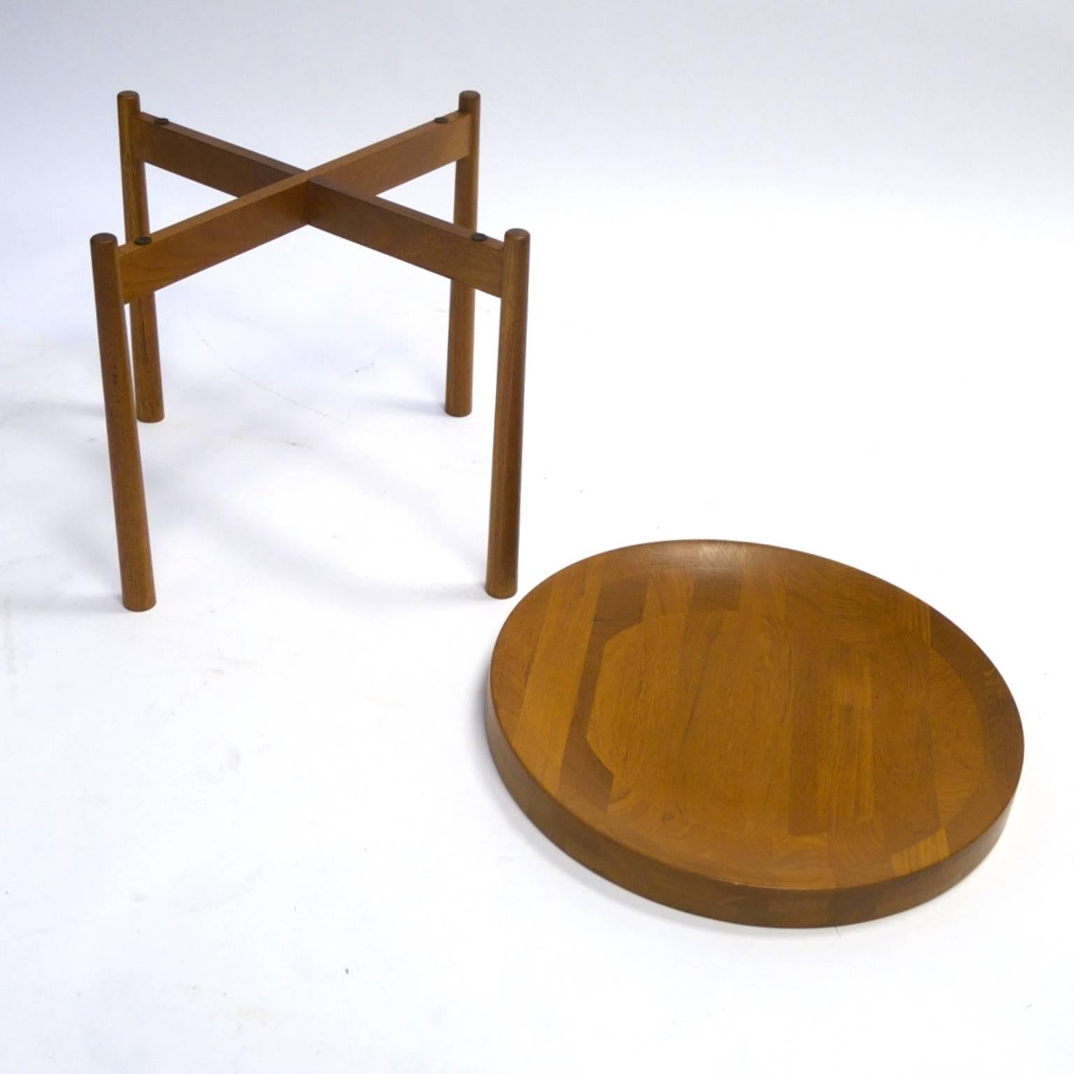 Scandinavian Modern Pair of DUX Flip-Top Teak Tables in the manner of Jens Quistgaard