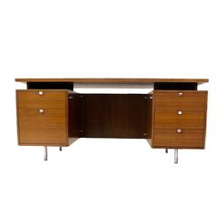 Walnut Executive Desk by George Nelson for Herman Miller