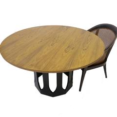 Rosewood & Mahogany Octagon Base Dinette or Game Dining Table by Harvey Probber