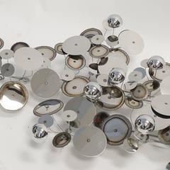 Curtis Jere "Raindrops" Silver Disc Regency Wall Sculpture by Artisan House