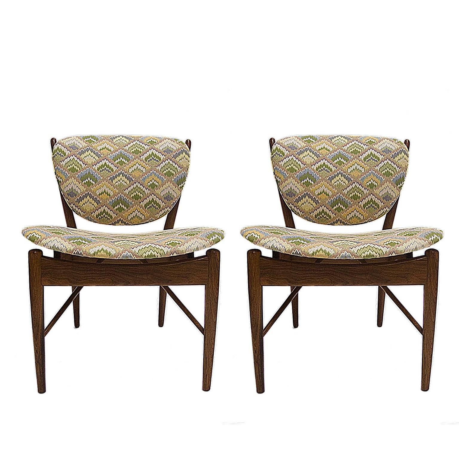 Pair of Finn Juhl NV-51 for Baker Furniture Occasional, Desk or Dining Chairs 1