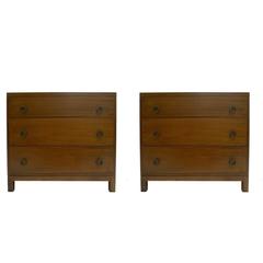Pair of Widdicomb Dressers with Brass Ring Pulls
