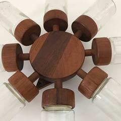 Danish Modern Teak Spinning Digsmed Rotating Spice Rack