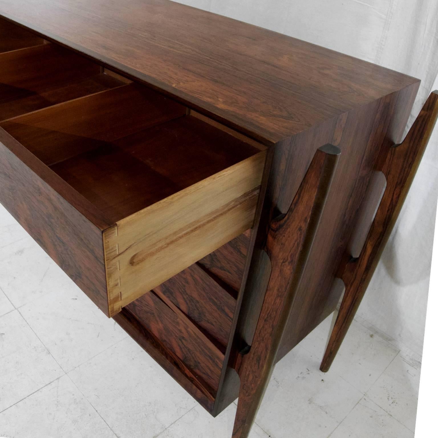Rare Stilted Danish Rosewood Dresser by Jorgen Clausen for Brande Mobelfabrik 3