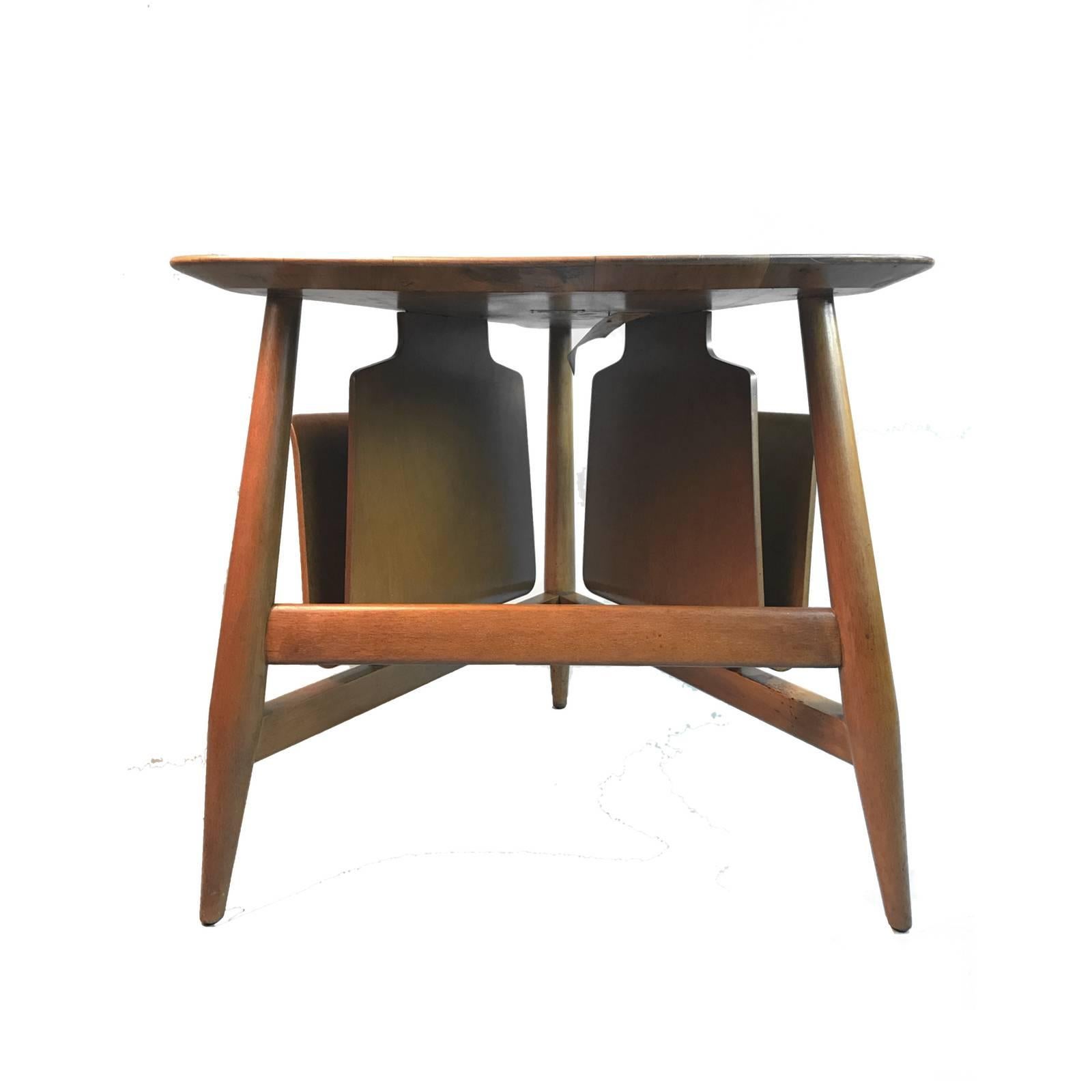 Stunning original condition Dunbar table. Model number #5313. Maintains original labels.