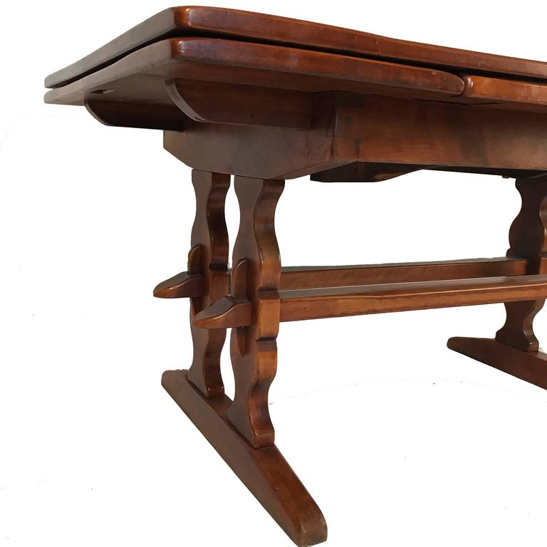 Solid Americana Vermont Hard Rock Maple Extension Dining Table by