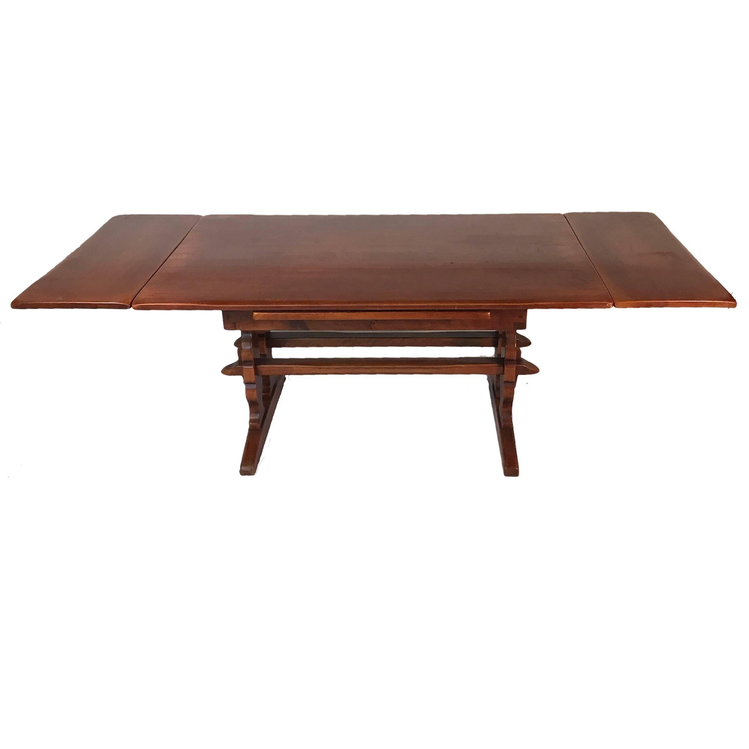 Hardwood Solid Americana Vermont Hard Rock Maple Extension Dining Table by Herman DeVries