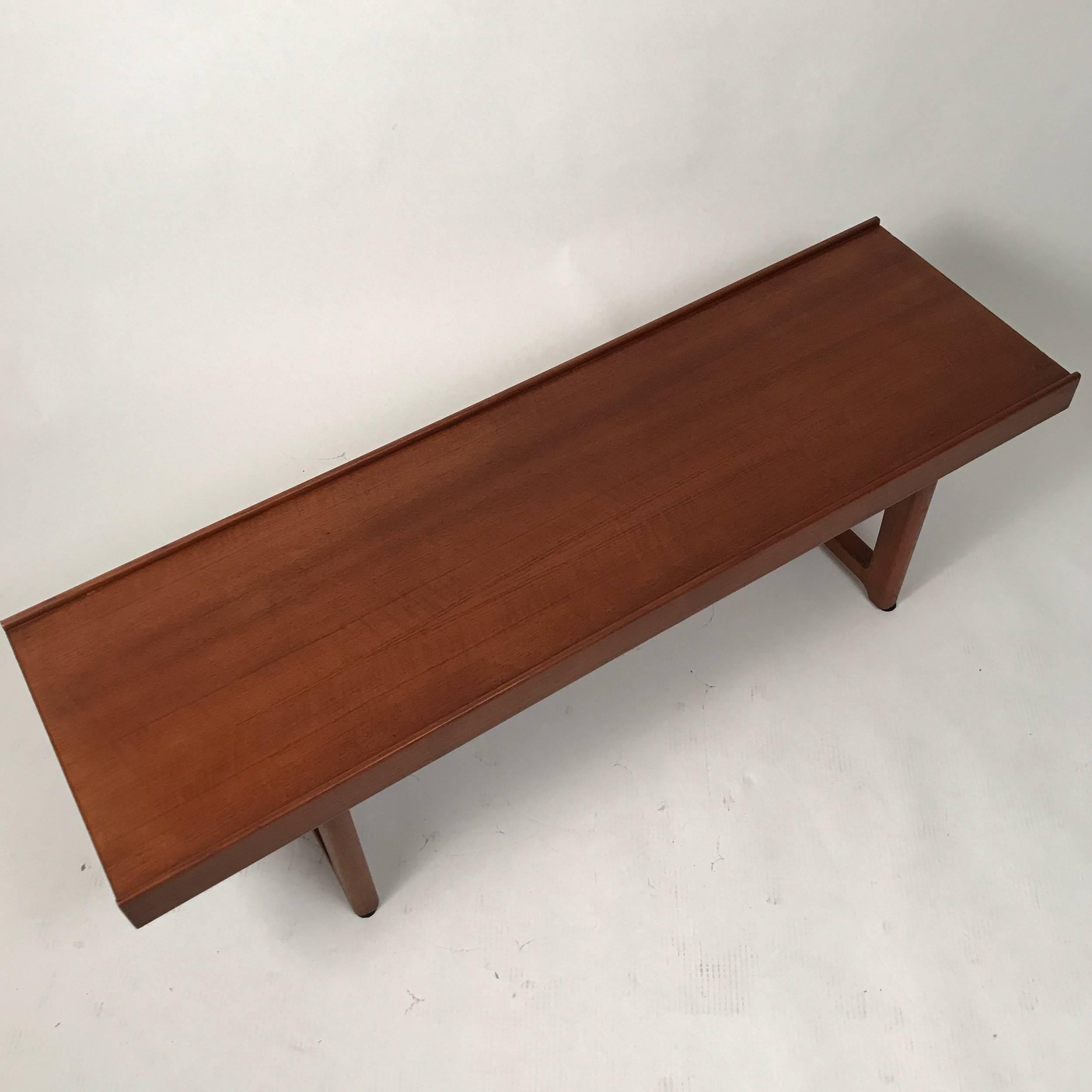 Scandinavian Modern Torbjørn Afdal for Bruksbo Sturdy Teak Bench or Table from Norway