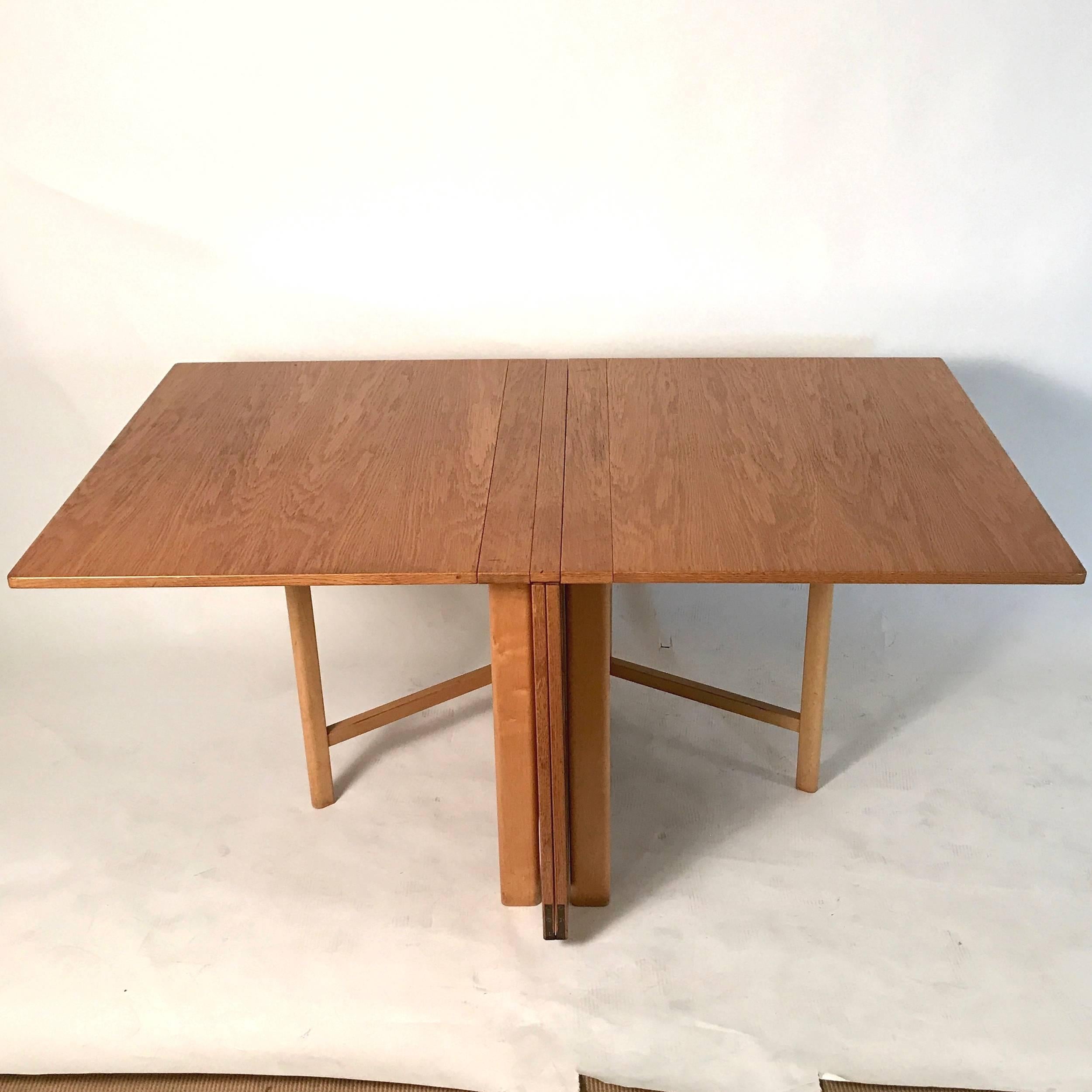Rare Early Bruno Mathsson ''Maria Flap'' Dining Table in Oak 1