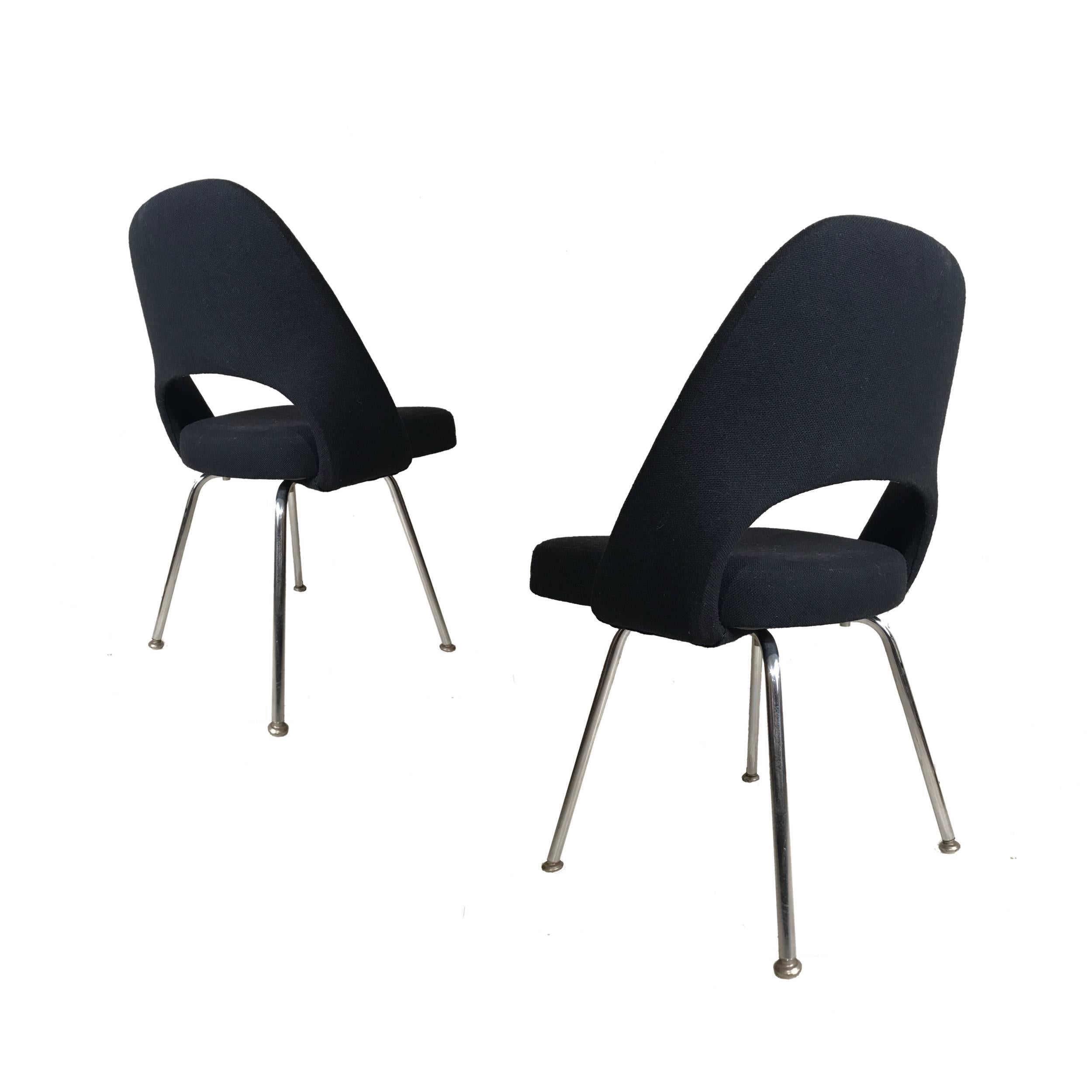 Executive side chairs designed by Eero Saarinen and manufactured by Knoll. Very good usable chairs.
We also have many armchairs available in black as well as a few other colors as well. Priced per chair.